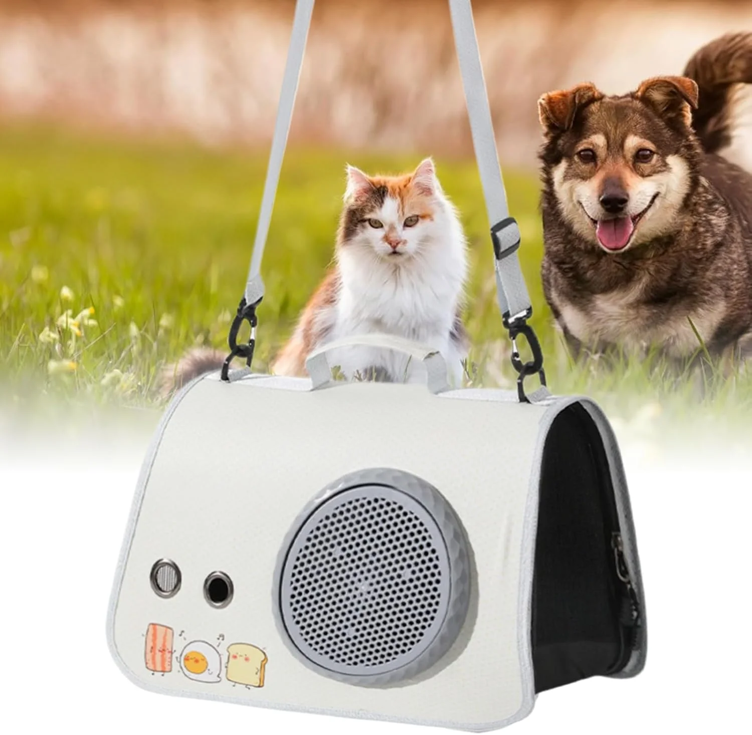 کیف حمل سگ، کیف حمل حیوانات خانگی برای توله سگ ها و بچه گربه ها | کیف بزرگ ضد آب برای نگهداری حیوانات، مناسب مسافرت، رفت و آمد، کمپینگ، پیک نیک و سفرهای کوتاه