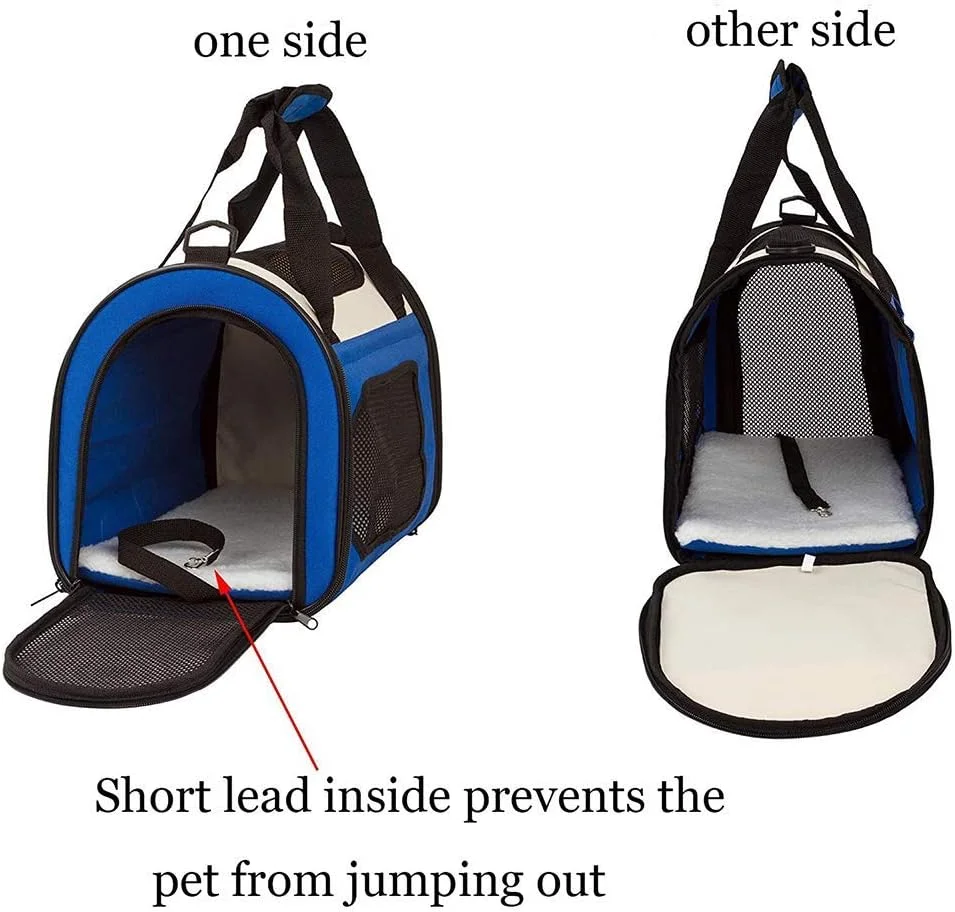 کیف حمل حیوانات خانگی، مناسب سگ و گربه، قفس تاشو قابل حمل برای حیوانات کوچک، حمل و نقل با ماشین، 50 * 30 * 33 سانتی متر