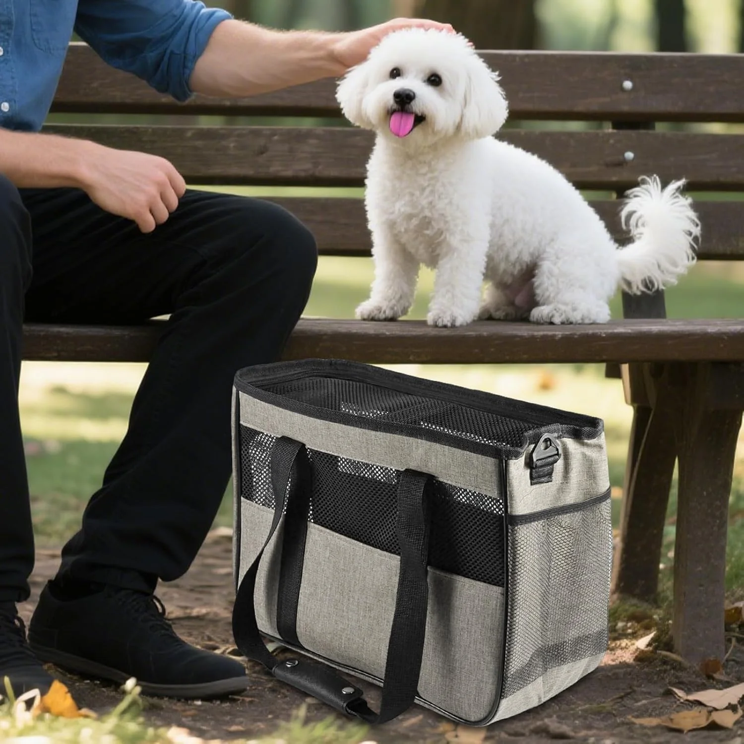 کیف حمل حیوانات خانگی کوچک، کیف کمری ایمنی مسافرتی حیوانات | لوازم حمل و نقل حیوانات خانگی انعطاف پذیر و تنفسی برای پیک نیک، کمپینگ، پیاده روی و سفر جاده ای