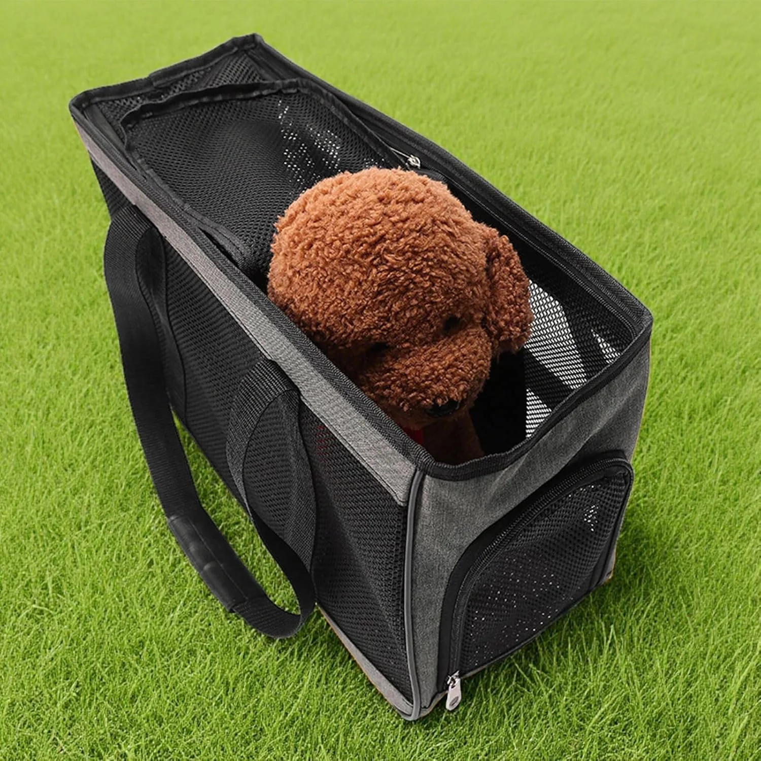 کیف حمل حیوانات خانگی کوچک، کیف کمری ایمنی مسافرتی حیوانات | لوازم حمل و نقل حیوانات خانگی انعطاف پذیر و تنفسی برای پیک نیک، کمپینگ، پیاده روی و سفر جاده ای