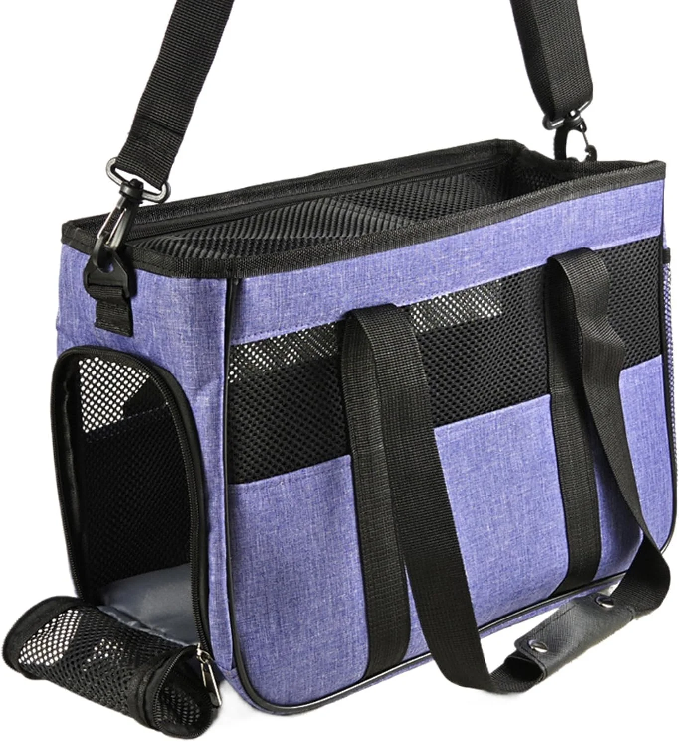 کیف حمل سگ های کوچک - کیف کمری مسافرتی چند جیبی برای گربه ها - بند شانه ای انعطاف پذیر برای حمل حیوانات خانگی، مناسب برای سفر جاده ای، پیاده روی، پیک نیک و تعطیلات