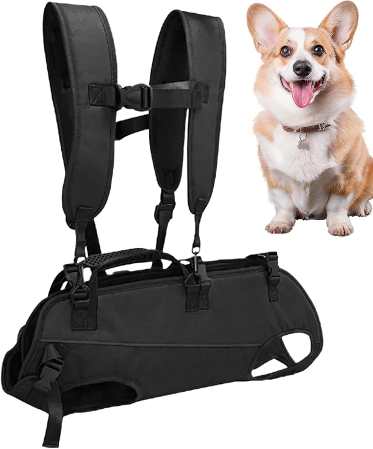 کوله پشتی پیاده روی سگ - حمل کننده سگ افقی قابل تنظیم و قابل حمل، محصولات مسافرتی چند منظوره پوشیدنی برای پشتیبانی جلویی پیاده روی، مسافرت، دوچرخه سواری و موتورسیکلت کوله پشتی پیاده روی سگ - حمل کننده سگ افقی قابل تنظیم و قابل حمل، محصولات مسافرتی چند منظوره پوشیدنی برای پشتیبانی جلویی پیاده روی، مسافرت، دوچرخه سواری و موتورسیکلت