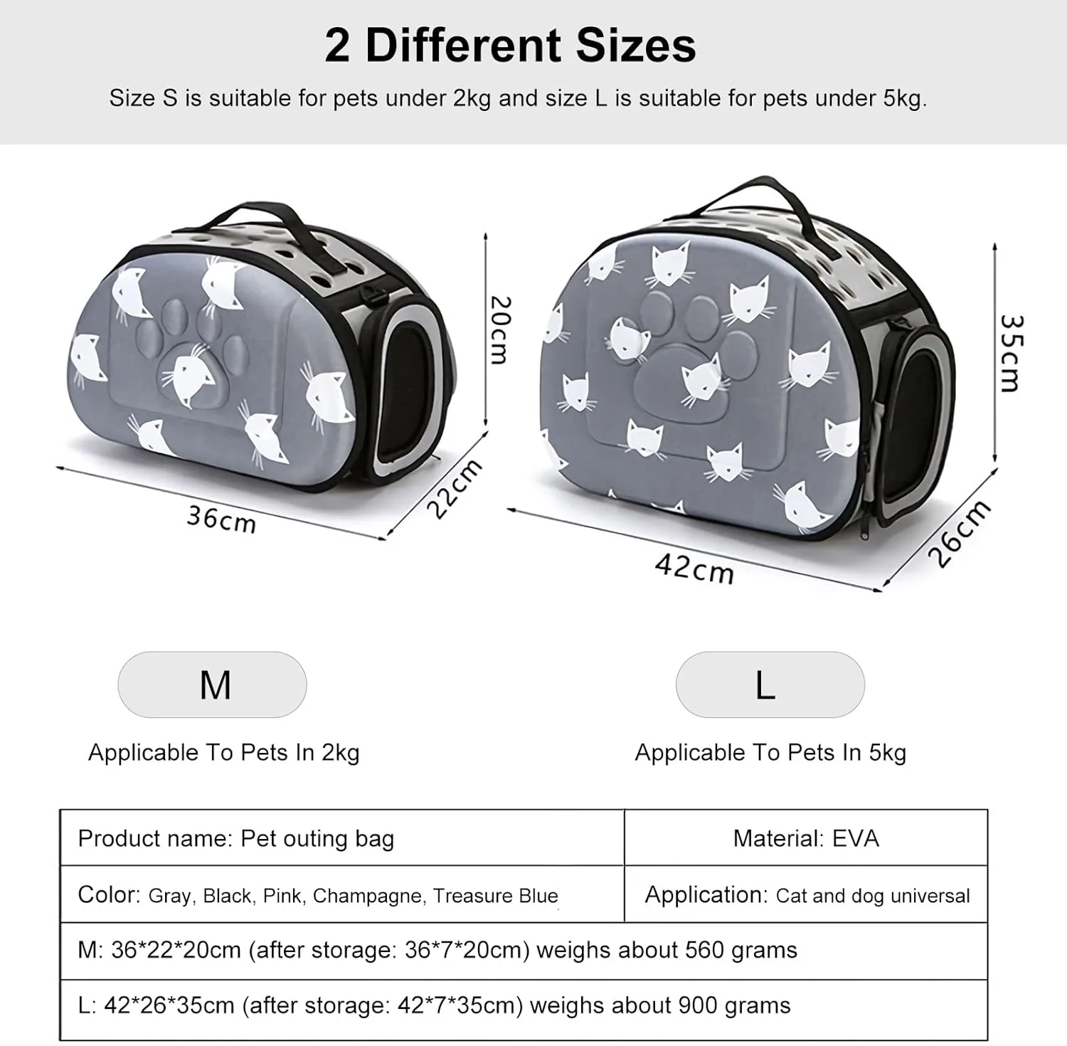 کیف حمل حیوانات خانگی، کیف تاشو سگ با پد نرم جداشدنی، کیف حمل حیوانات خانگی مورد تایید خطوط هوایی برای گربه ها و توله سگ ها، کیف های کوچک حمل گربه با بند شانه، برای مسافرت، پیاده روی، قدم زدن