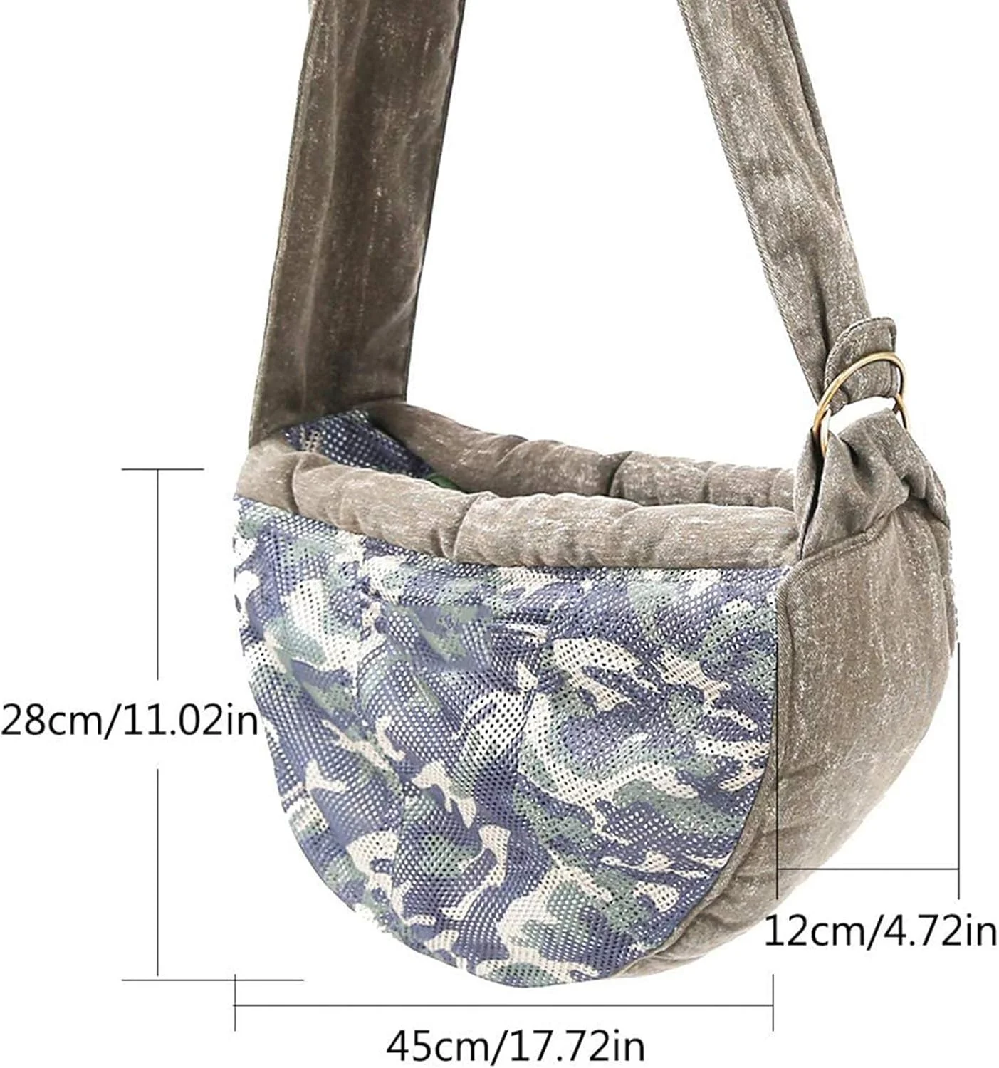 کیف حمل حیوانات خانگی، بند شانه ای قابل تنظیم و پد دار، توری تنفسی، کیف جلویی سگ، کیف شانه ای مسافرتی قابل شستشو برای گربه ها، سگ ها، توله سگ ها، خرگوش ها تا وزن 7 کیلوگرم