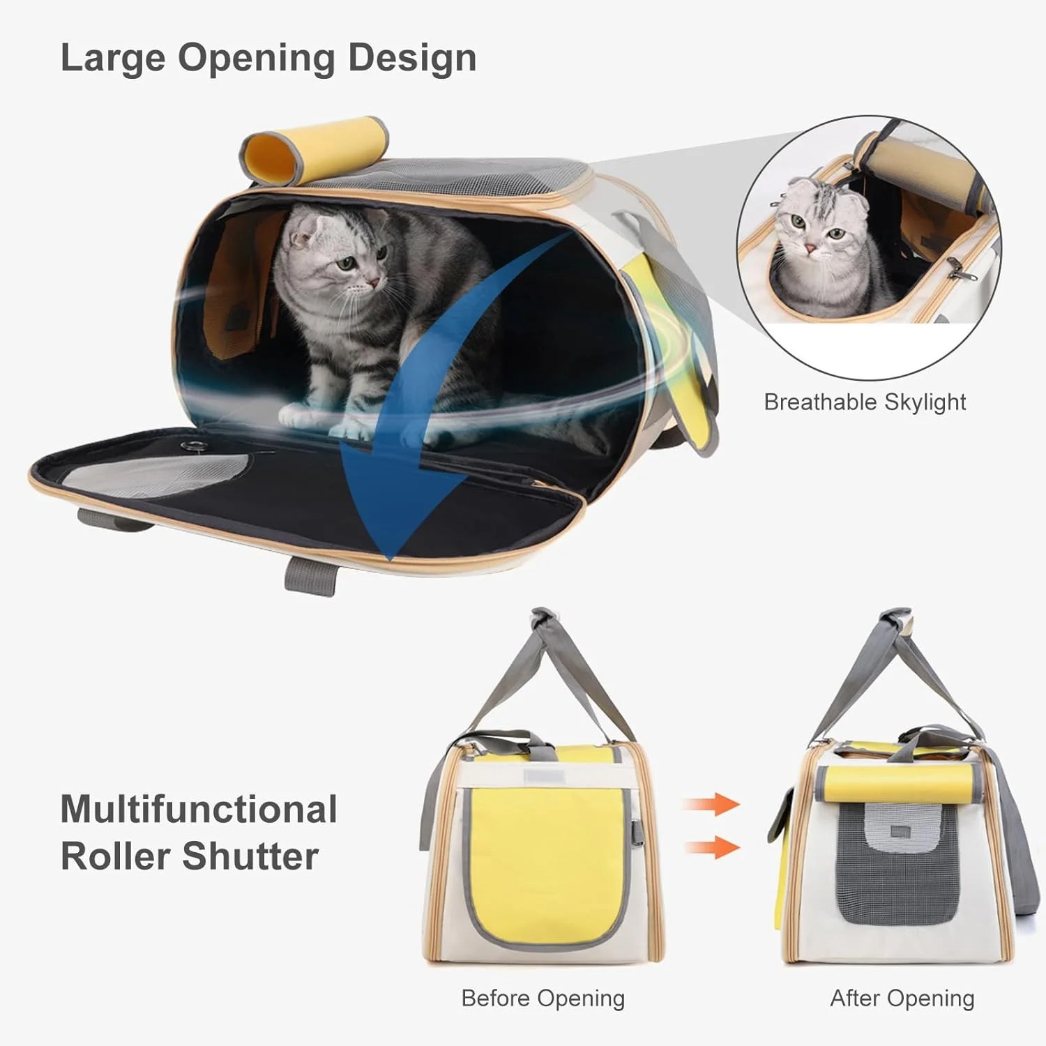 کیف حمل سگ، کیف حمل حیوانات خانگی با دیواره نرم و بند شانه قابل تنظیم، مورد تایید خطوط هوایی، دارای تهویه مناسب، کیف حمل تاشو گربه برای گربه ها، سگ های کوچک، بچه گربه، خرگوش زیر 10 کیلوگرم، قرمز، M