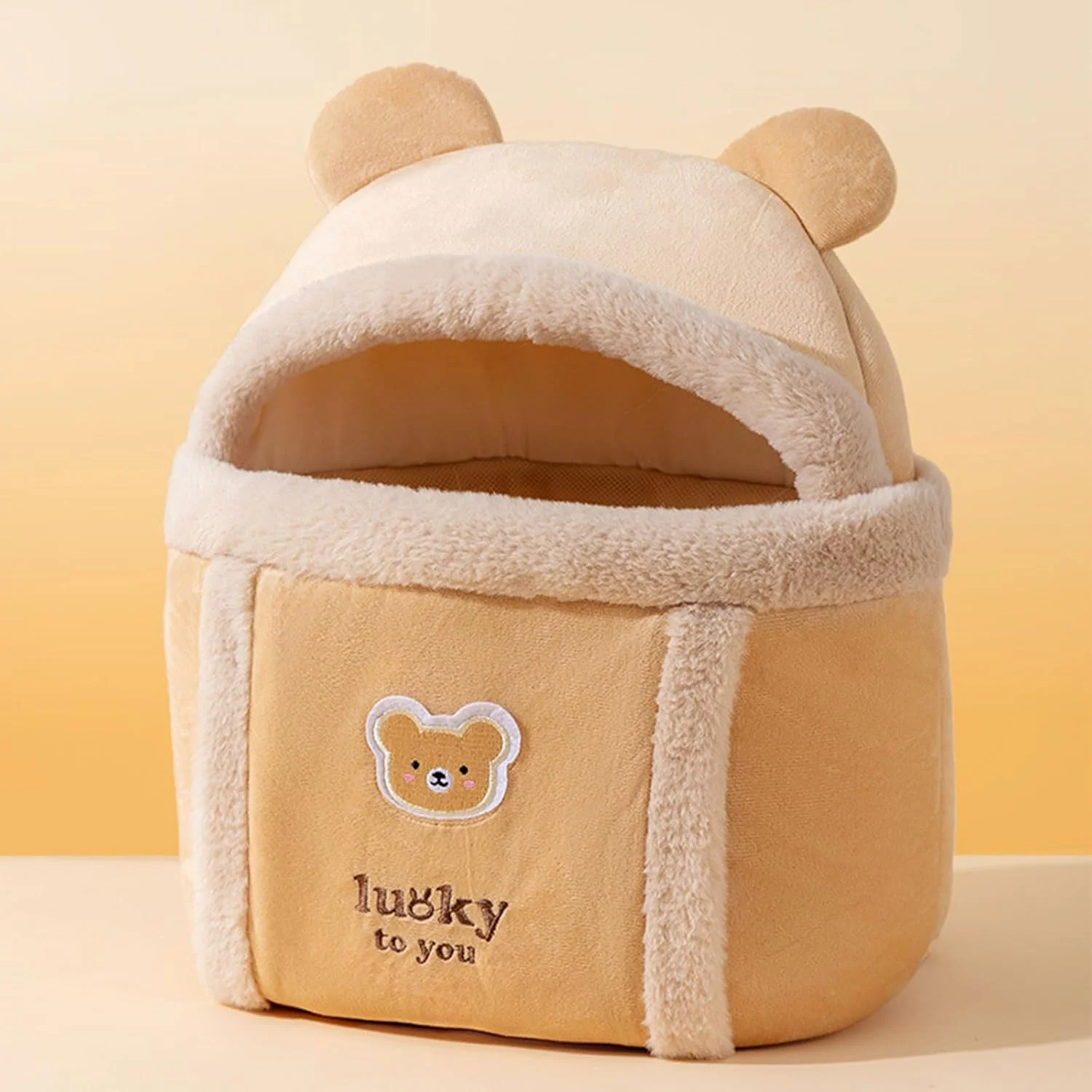 کیف حمل کوله پشتی حیوانات خانگی، کیف گرم مسافرتی برای گربه، سگ، حیوانات کوچک قابل حمل، کیف حمل سینه ای زمستانی، لوازم حیوانات خانگی