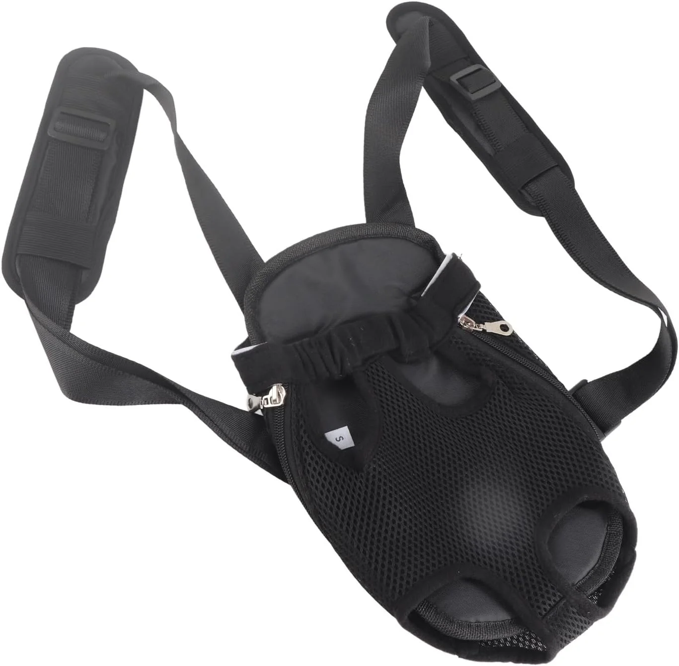 کیف کوله پشتی حمل حیوانات خانگی کیکومی، سبک و قابل تنفس، با طراحی پا بیرون، برای سگ و گربه، کیف مسافرتی برای دوچرخه سواری، پیاده روی، کوهنوردی، مشکی