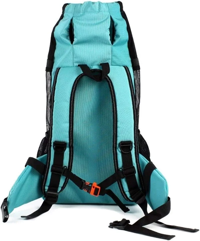 کیف حمل سگ برای سگ های بزرگ، کوله پشتی سگ های گلدن رتریور و بولداگ، کوله پشتی قابل تنظیم برای سفر سگ های بزرگ، محصولات حیوانات خانگی، کوله پشتی حمل حیوانات خانگی برای سگ ها و گربه های کوچک و متوسط (رنگ: آبی، سایز: M)