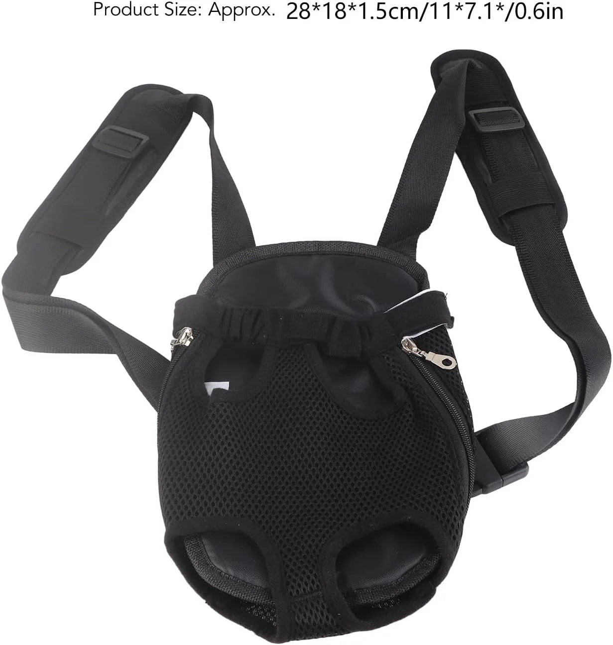 کیف کوله پشتی حمل حیوانات خانگی کیکومی، سبک و قابل تنفس، با طراحی پا بیرون، برای سگ و گربه، کیف مسافرتی برای دوچرخه سواری، پیاده روی، کوهنوردی، مشکی