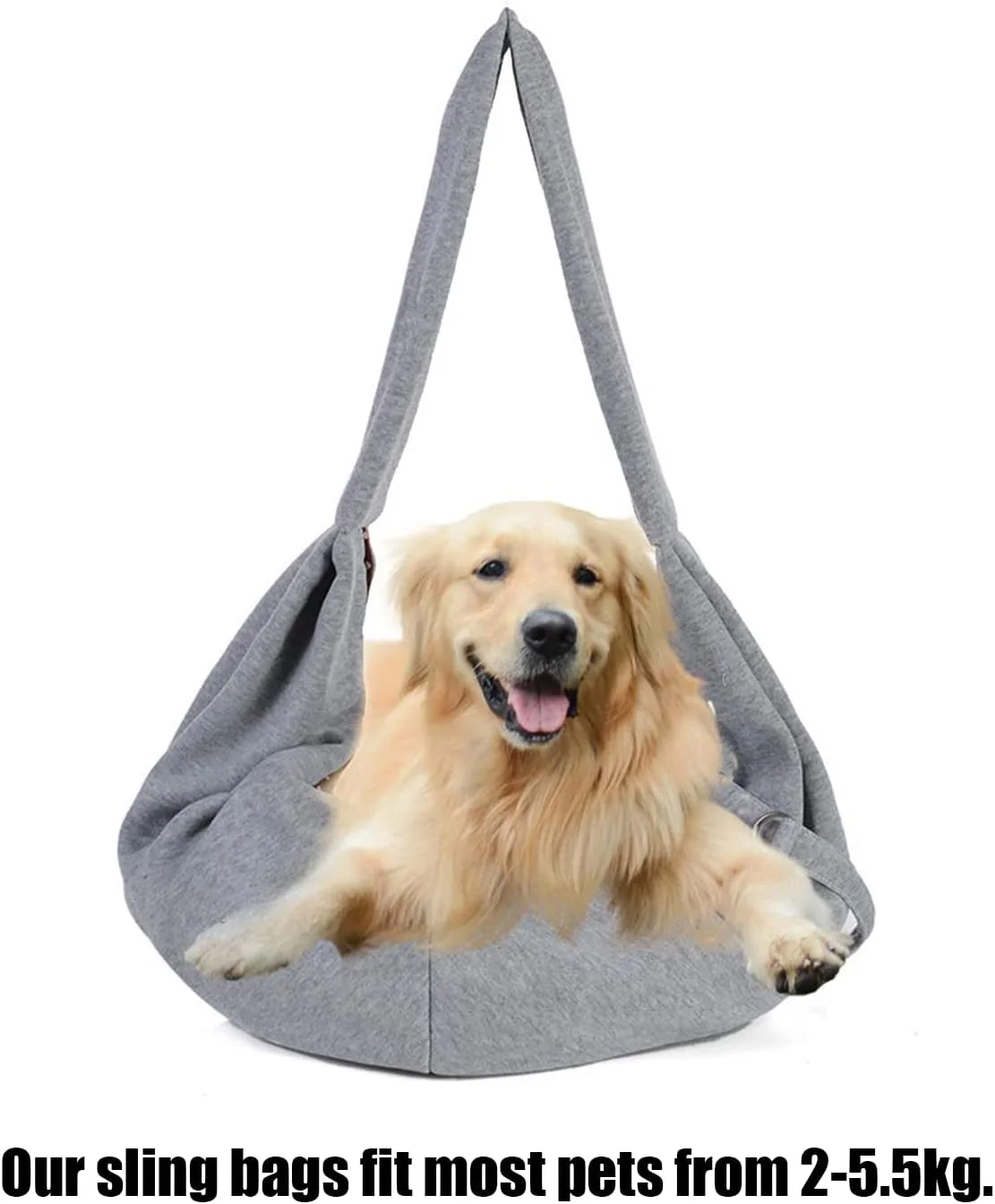 کیف حمل حیوانات خانگی دوشی مناسب سگ و گربه، کیف دوشی راحت و بادوام، کیف مسافرتی بدون دست برای توله سگ، بچه گربه، سگ و گربه کوچک (خاکستری)