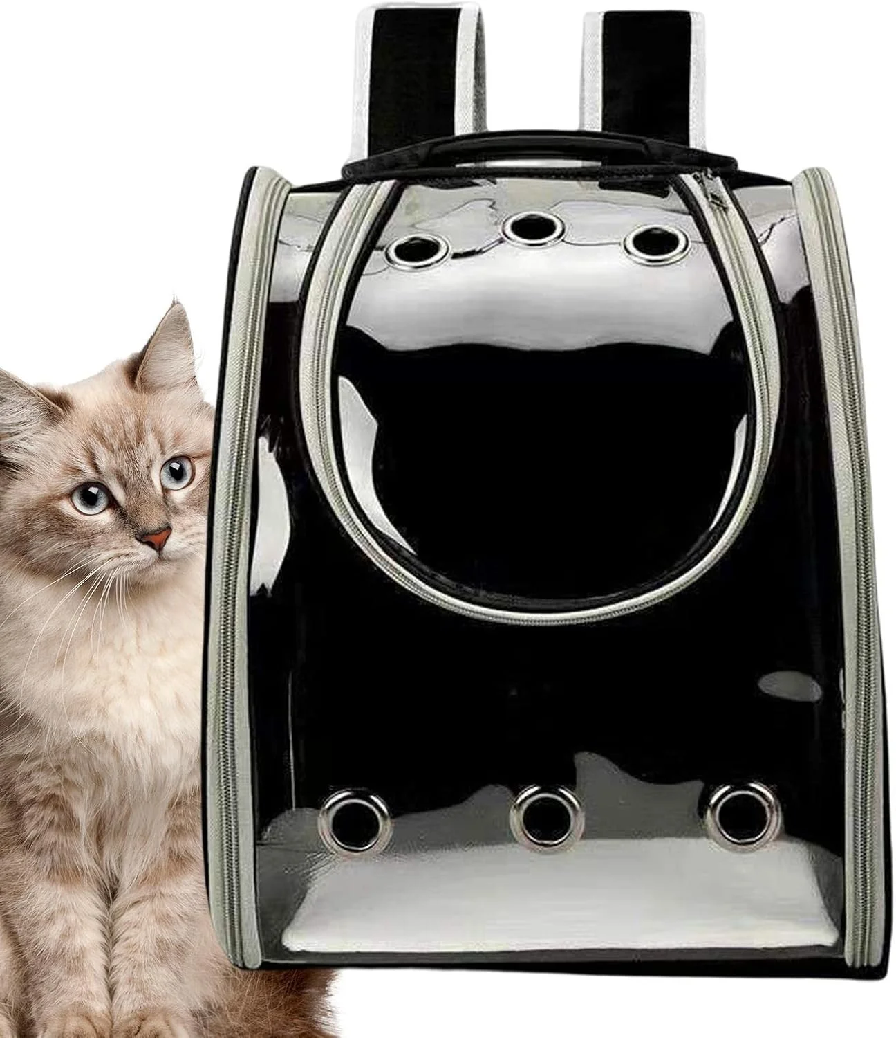 کیف حمل گربه | کوله پشتی حبابی - کیف حمل مسافرتی کپسولی فضایی، کوله پشتی سگ برای پیاده روی، کوله پشتی سگ کوچک برای سگ ها و گربه های کوچک و متوسط