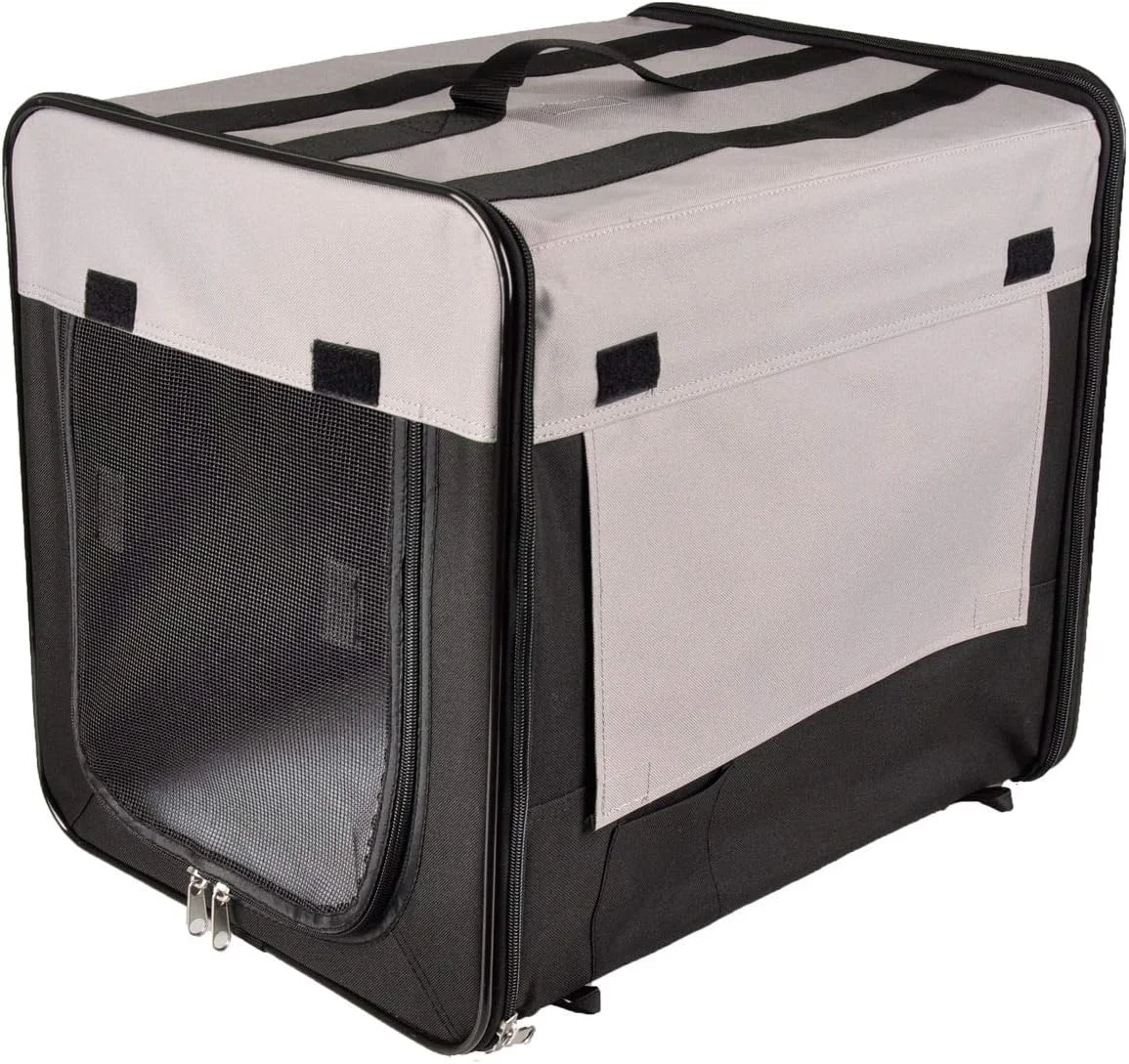 کیف حمل تاشو حیوانات خانگی فلامینگو ۷۹ سانتی متر مشکی و خاکستری