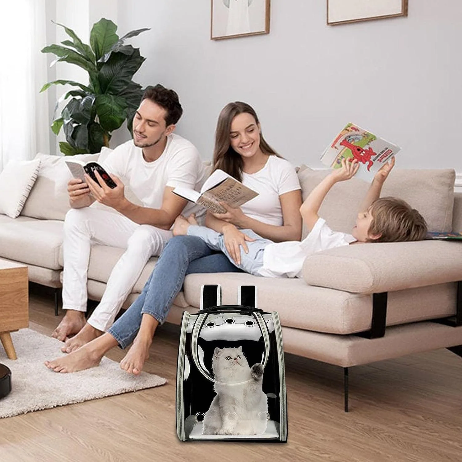 کیف حمل گربه | کوله پشتی حبابی - کیف حمل مسافرتی کپسولی فضایی، کوله پشتی سگ برای پیاده روی، کوله پشتی سگ کوچک برای سگ ها و گربه های کوچک و متوسط