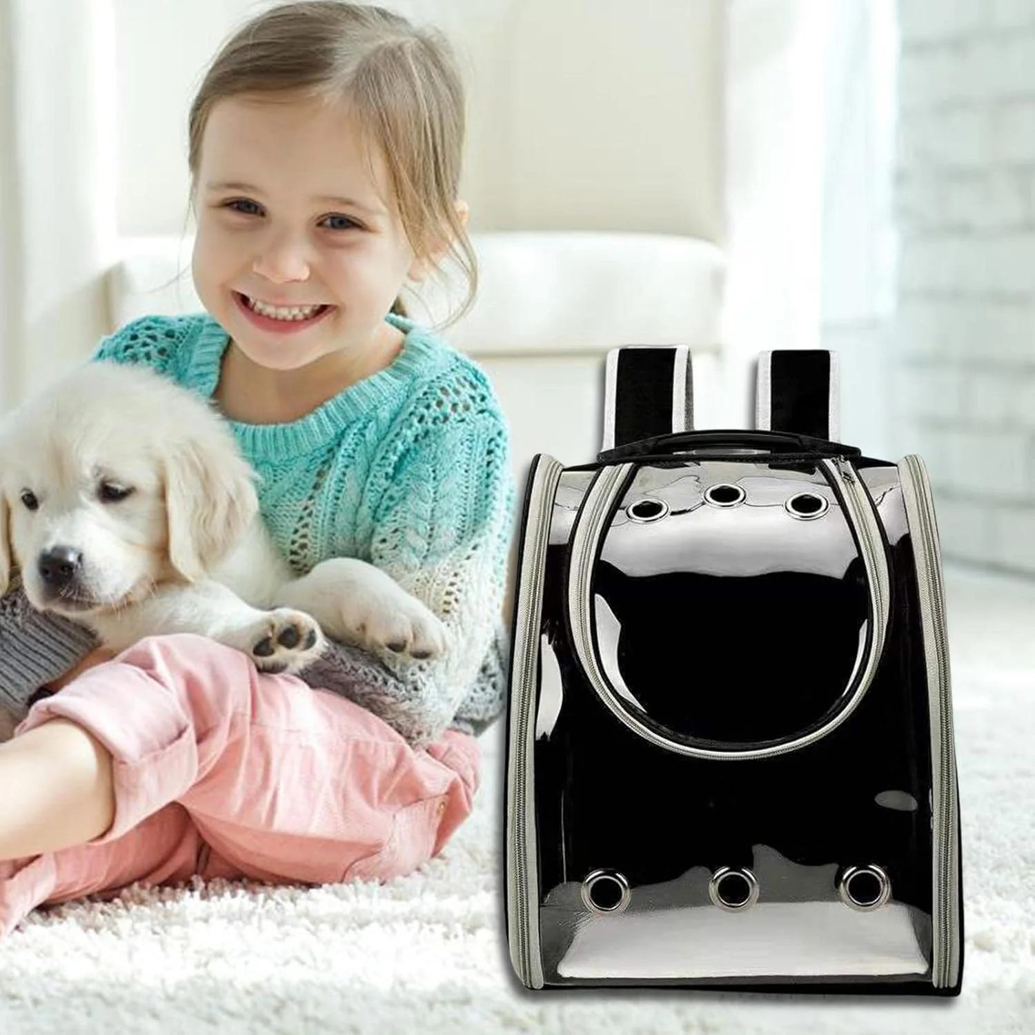 کیف حمل گربه | کوله پشتی حبابی - کیف حمل مسافرتی کپسولی فضایی، کوله پشتی سگ برای پیاده روی، کوله پشتی سگ کوچک برای سگ ها و گربه های کوچک و متوسط