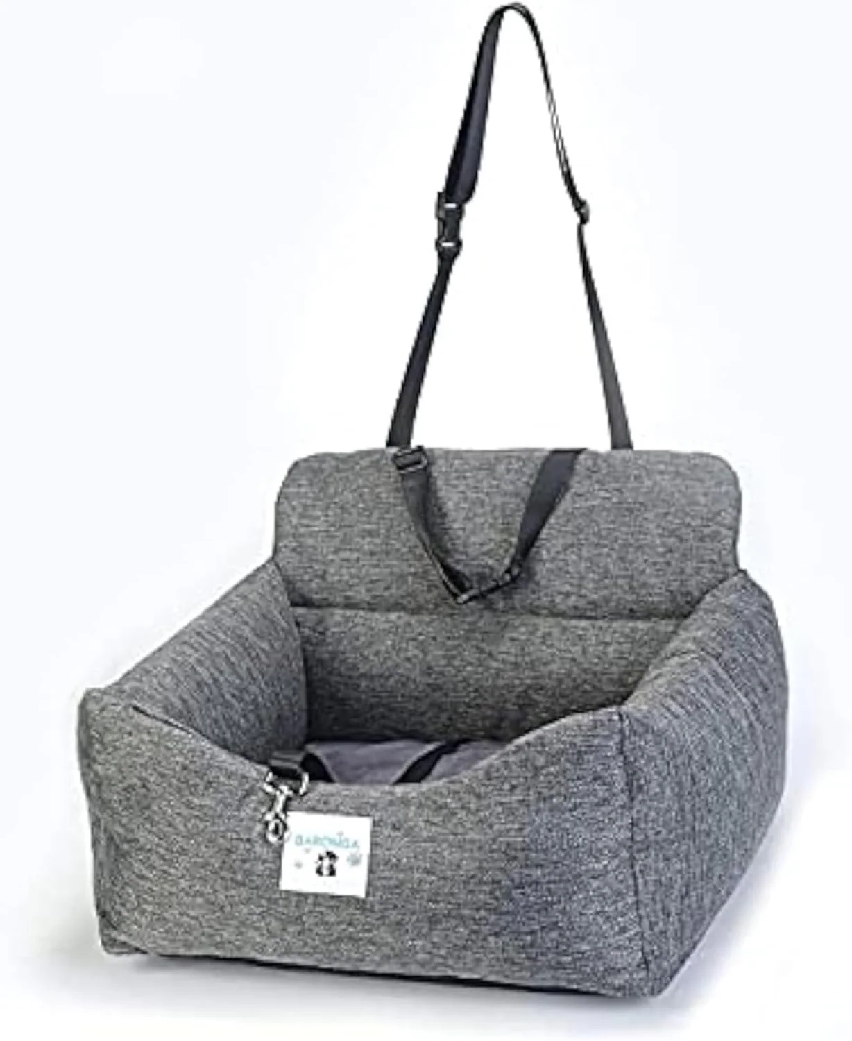 صندلی بوستر ماشین سگ خانگی، صندلی ایمنی مسافرتی قابل حمل حیوانات خانگی، تخت خواب مسافرتی ضد آب سگ، حامل تاشو قابل حمل با کمربند ایمنی قابل جابجایی/تنظیم (متوسط)