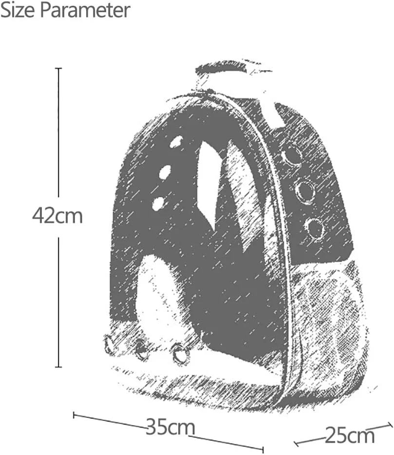 کیف حمل حیوانات خانگی JJONE، کوله پشتی کپسول فضایی گربه، کوله پشتی حبابی شفاف برای گربه ها و توله سگ ها، کیف قابل حمل گربه سگ برای مسافرت و پیاده روی در فضای باز (سبز-A)