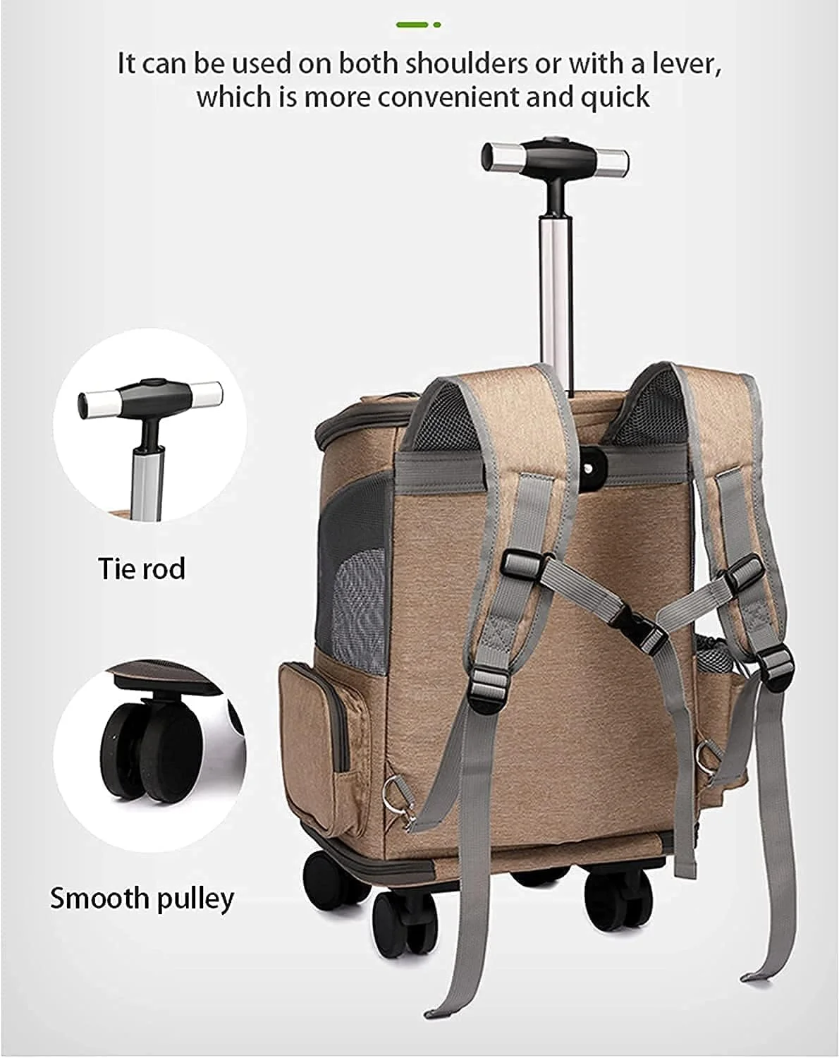 کیف حمل حیوانات خانگی لیموس، کوله پشتی سگ تاشو و قابل گسترش برای سگ ها و گربه های کوچک، کیف کوله پشتی تنفسی برای مسافرت (خاکستری)