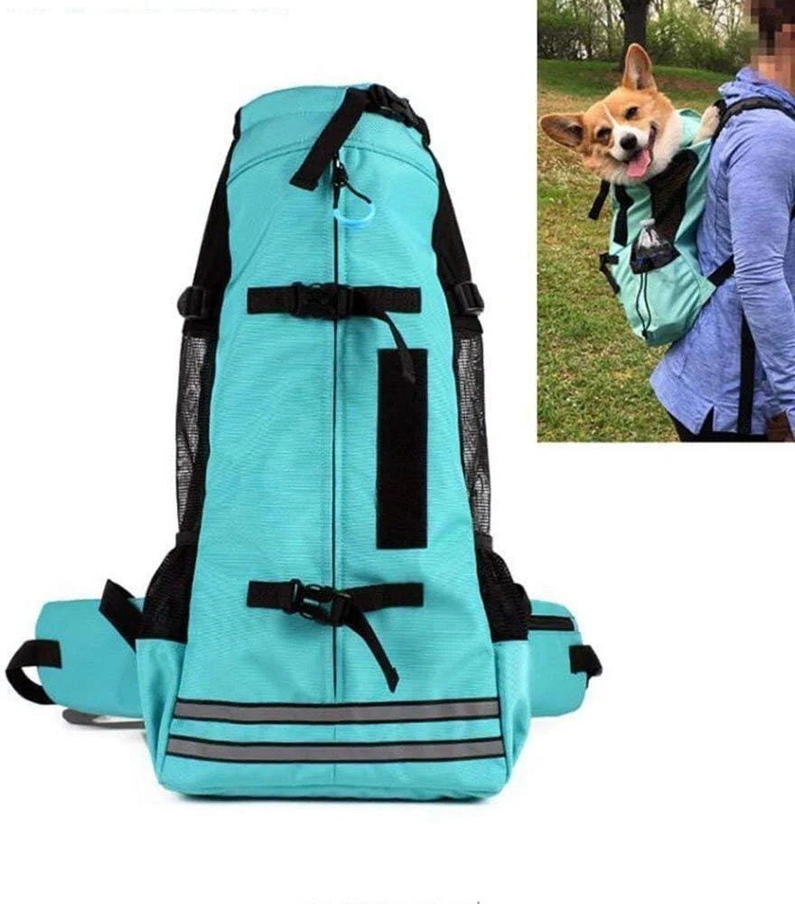 کیف کوله پشتی حمل سگ تنفسی با پد شانه راحت، کیف حمل مسافرتی نرم و راحت سگ برای پیاده روی، کمپینگ و ماجراجویی در فضای باز، سبز، سبز، سایز متوسط