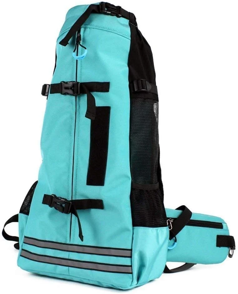 کیف کوله پشتی حمل سگ تنفسی با پد شانه راحت، کیف حمل مسافرتی نرم و راحت سگ برای پیاده روی، کمپینگ و ماجراجویی در فضای باز، سبز، سبز، سایز متوسط