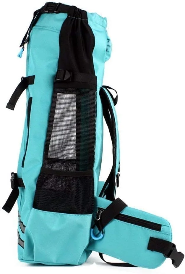 کیف کوله پشتی حمل سگ تنفسی با پد شانه راحت، کیف حمل مسافرتی نرم و راحت سگ برای پیاده روی، کمپینگ و ماجراجویی در فضای باز، سبز، سبز، سایز متوسط