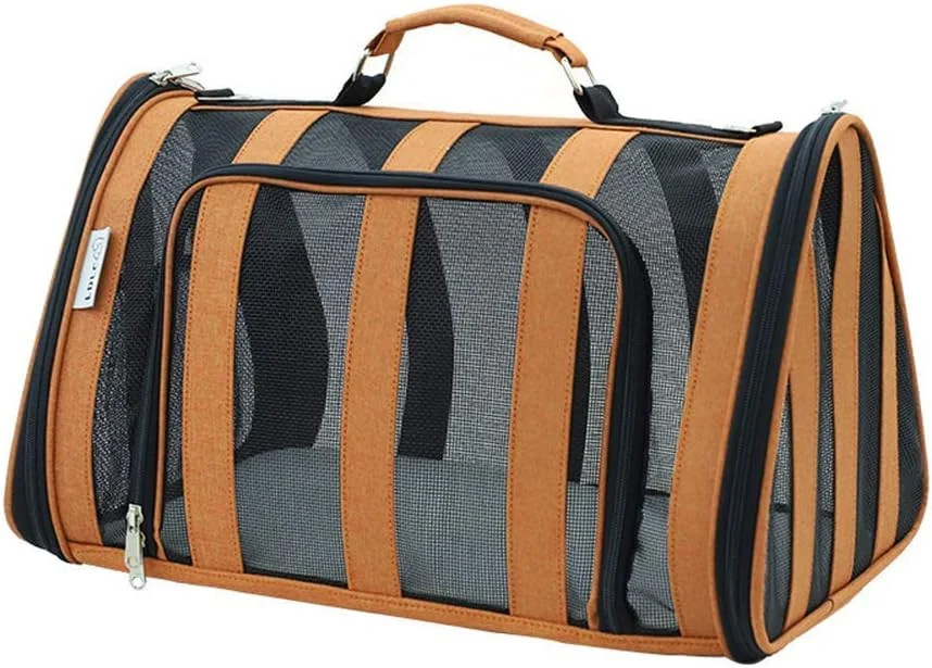 کیف حمل تاشو و قابل حمل حیوانات خانگی، کیف مسافرتی نرم و تاشو برای توله سگ و گربه های متوسط