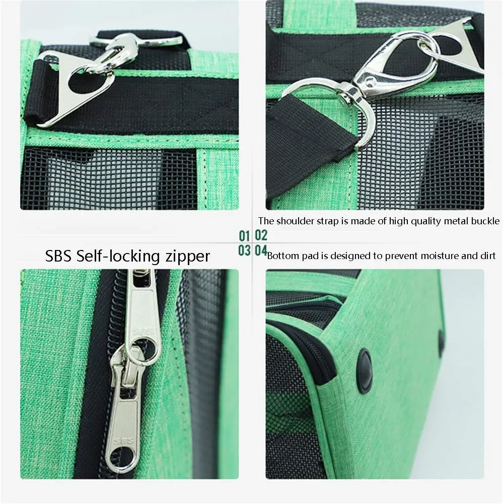 کیف حمل تاشو و قابل حمل حیوانات خانگی، کیف مسافرتی نرم و تاشو برای توله سگ و گربه های متوسط