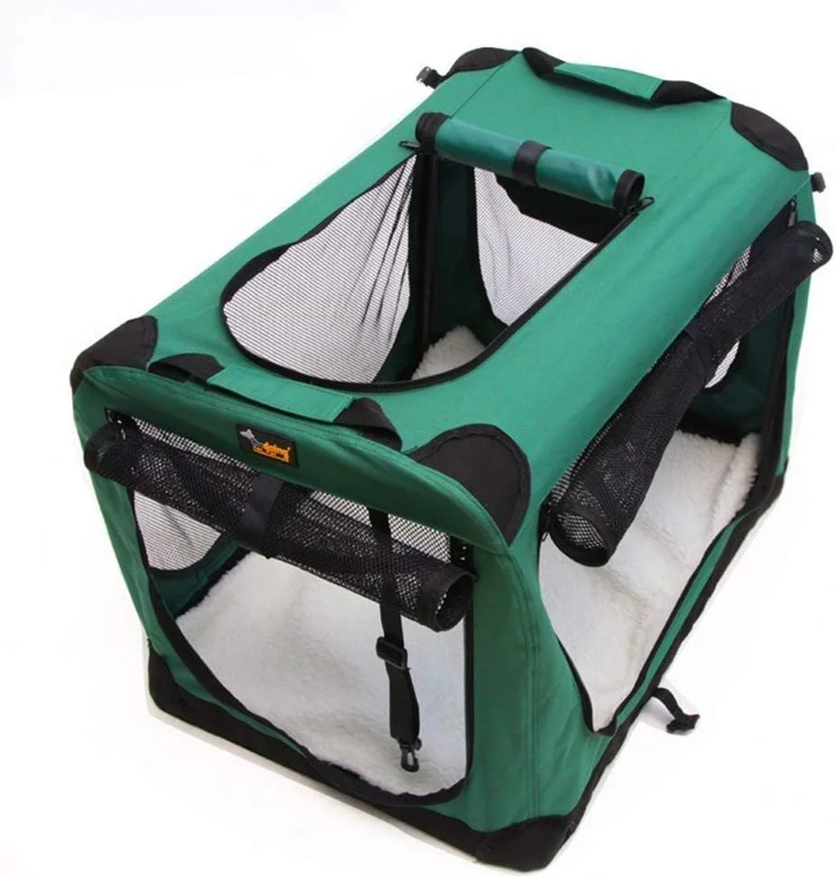 کیف حمل نرم و تاشو حیوانات خانگی - مناسب سگ، گربه، خرگوش - با زیرانداز پشمی - قابل استفاده در داخل و خارج از منزل