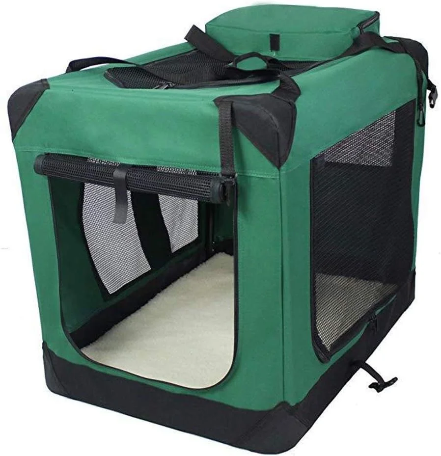 کیف حمل نرم و تاشو حیوانات خانگی - مناسب سگ، گربه، خرگوش - با زیرانداز پشمی - قابل استفاده در داخل و خارج از منزل