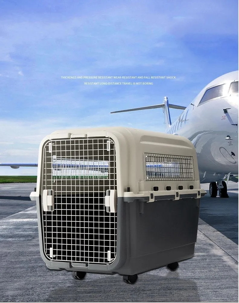 باکس حمل و نقل حیوانات خانگی، قفس پلاستیکی حمل سگ و گربه، سایز D