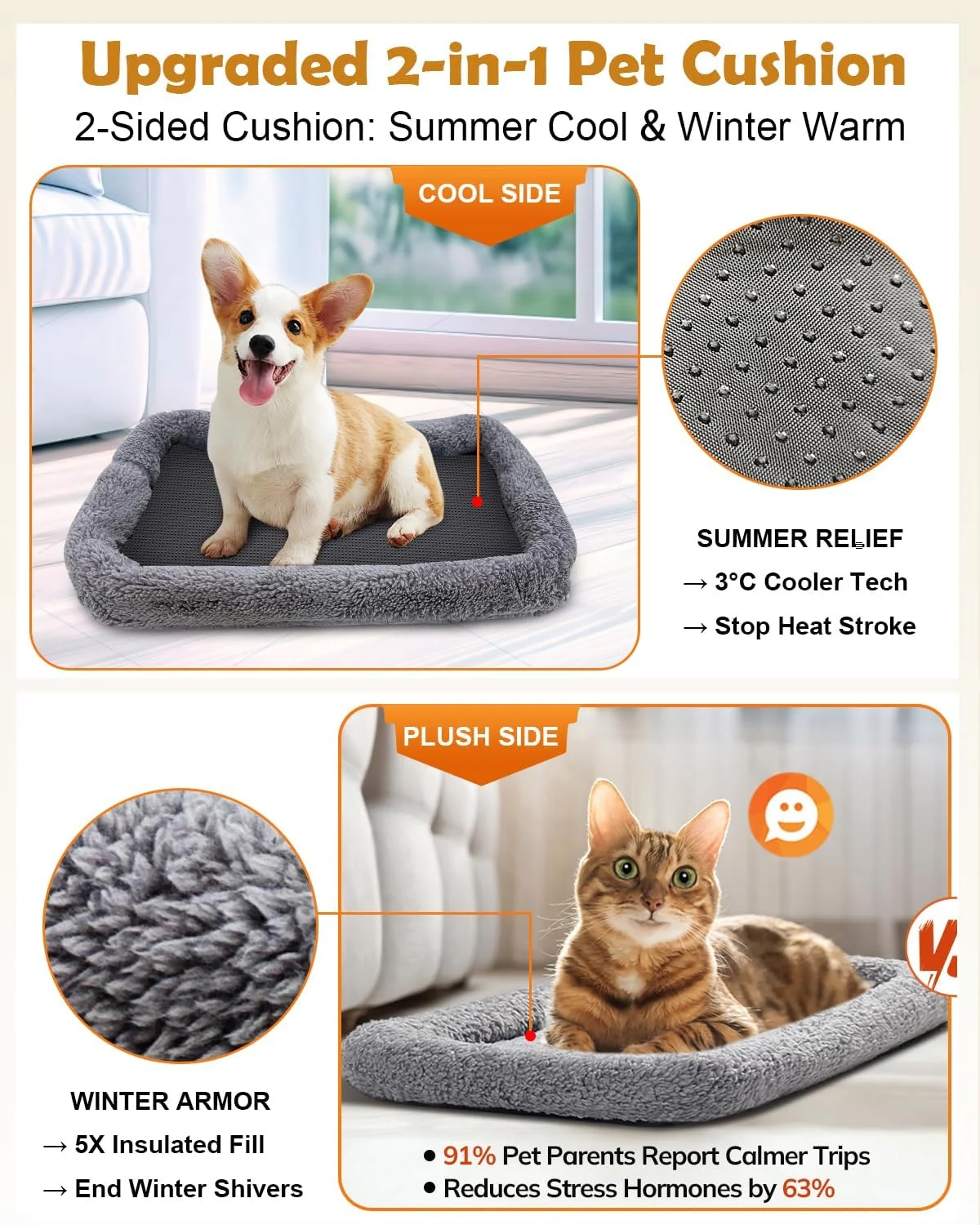 کیف حمل حیوانات خانگی مورپایلوت - قفس پارچه ای تاشو برای سگ یا گربه با زیپ های ایمنی قفل دار، کاسه تاشو، مورد تایید خطوط هوایی