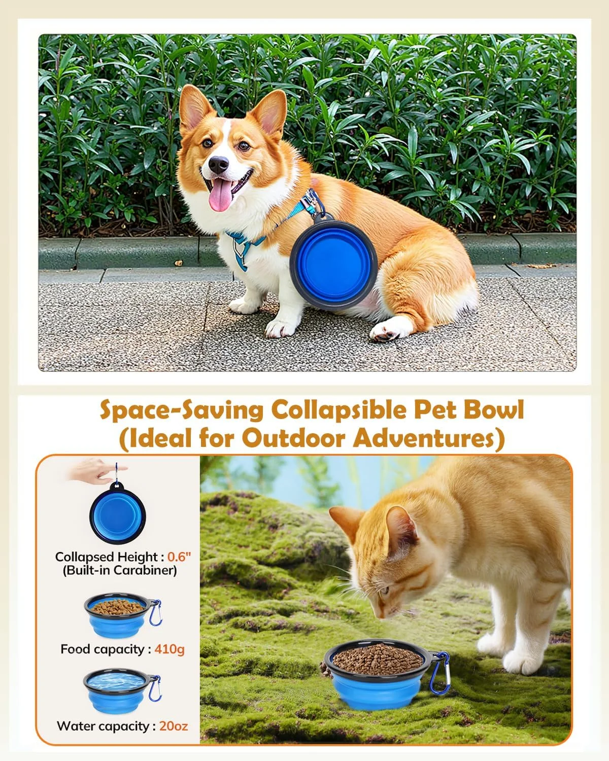 کیف حمل حیوانات خانگی مورپایلوت - قفس پارچه ای تاشو برای سگ یا گربه با زیپ های ایمنی قفل دار، کاسه تاشو، مورد تایید خطوط هوایی