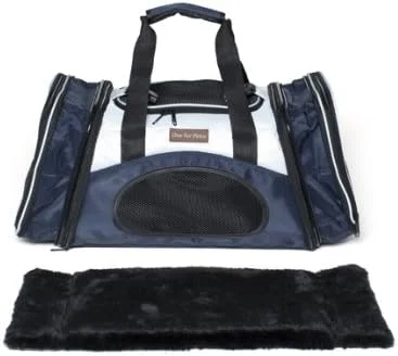 کیف حمل گسترش پذیر حیوانات خانگی One for Pets - کوچک - زیتونی - دارای بست کمربند ایمنی/چرخ دستی - اندازه مورد تایید خطوط هوایی