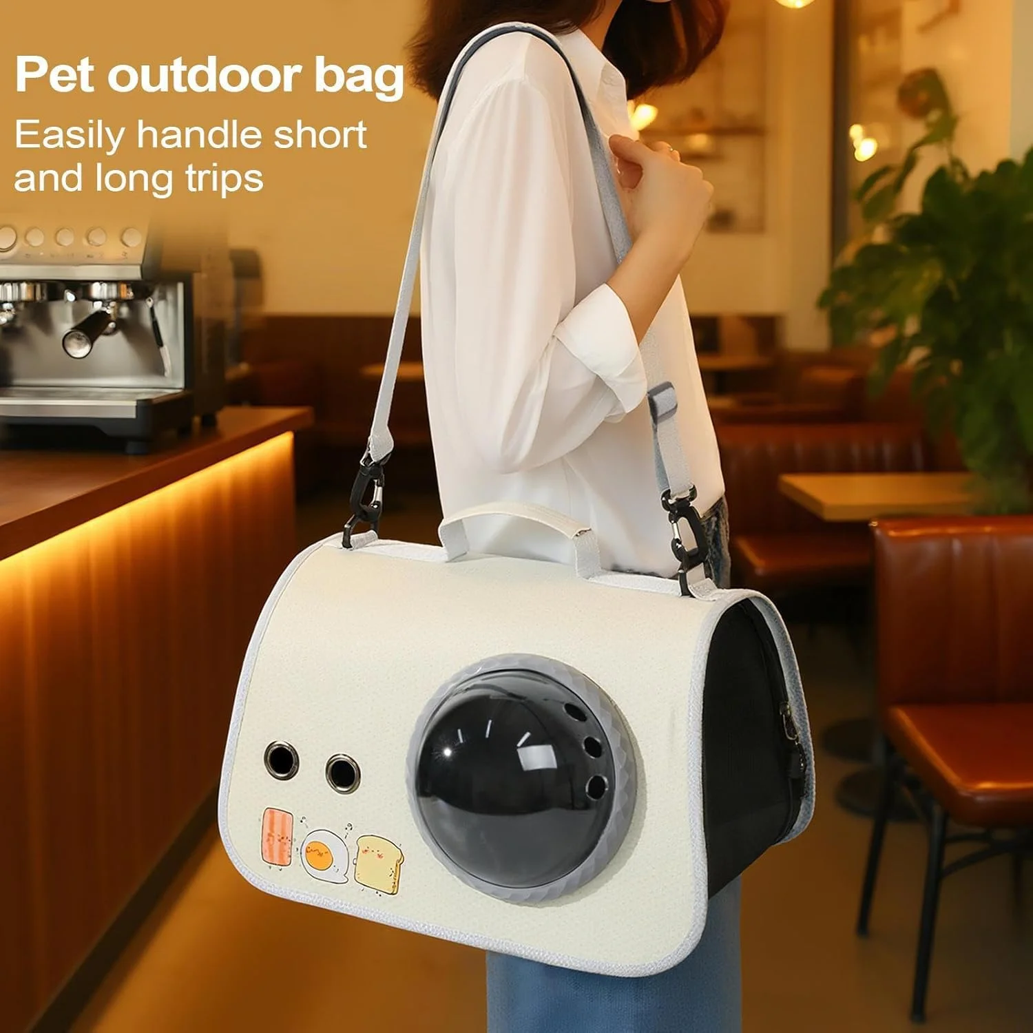 کیف حمل حیوانات خانگی | کیف حمل سگ - کیف دستی ضد آب با بند شانه و تهویه مناسب برای نوجوانان، زنان، سالمندان و بزرگسالان