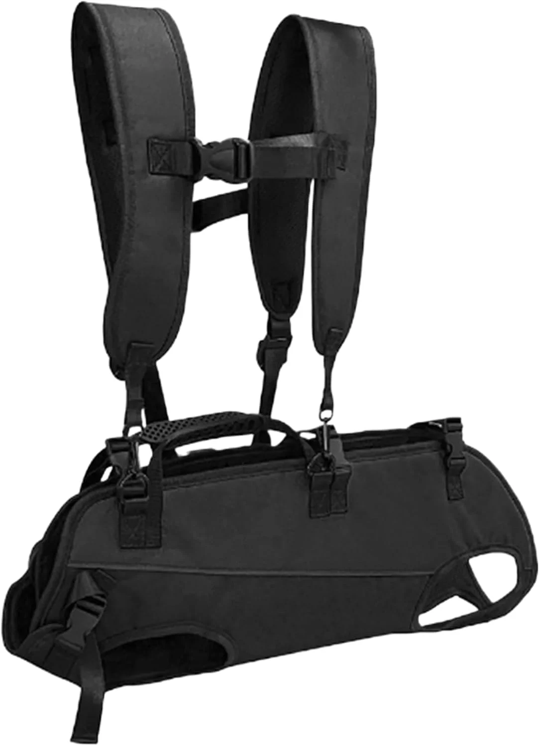 هارنس حمل سگ، هارنس افقی قابل تنظیم و قابل حمل، محصولات مسافرتی چند منظوره پوشیدنی برای پشتیبانی از جلو، مناسب پیاده روی، مسافرت، دوچرخه سواری و موتورسواری