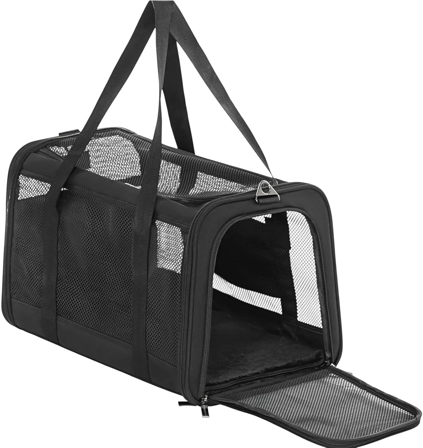 کیف حمل سگ و گربه Petsfit، تاشو و نرم، مناسب سفر، دارای 3 روش حمل، سبک و دارای تهویه در 5 طرف، ضد فرار، به همراه پد پشمی نرم