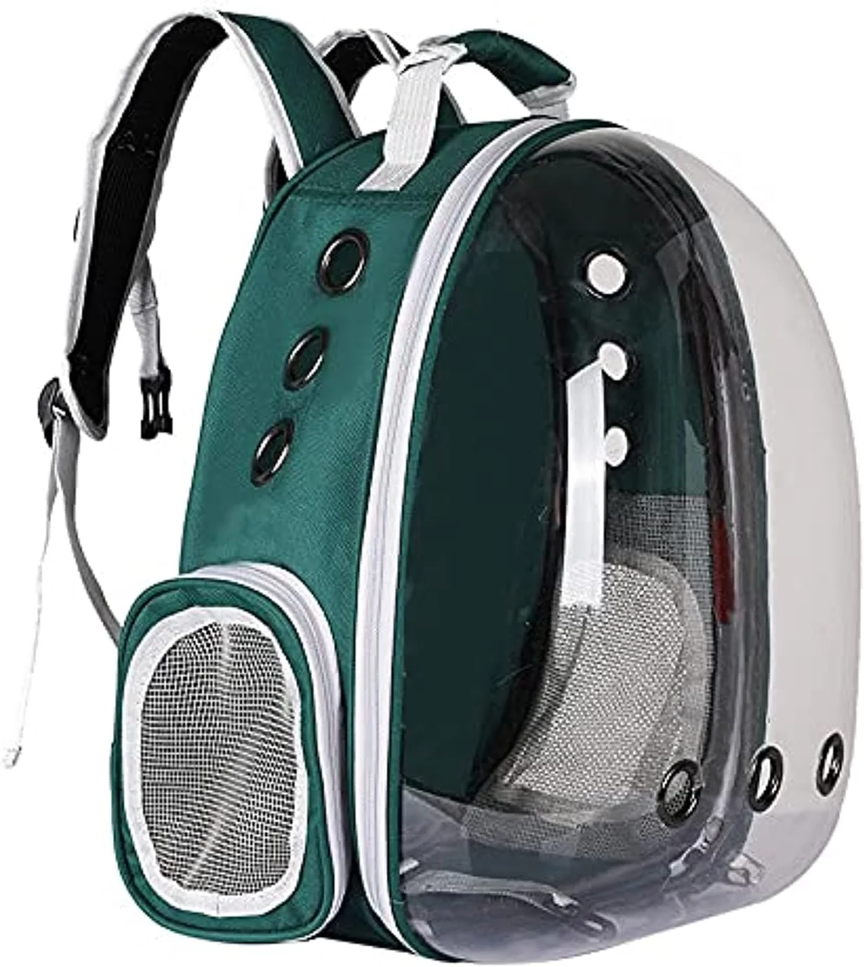 کیف حمل حیوانات خانگی قابل حمل سگ کیف دستی بیرونی سگ تنفسی گربه کوله پشتی فضایی شفاف قابل حمل دوشی گربه - سبز