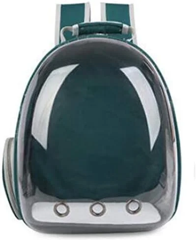 کیف حمل حیوانات خانگی قابل حمل سگ کیف دستی بیرونی سگ تنفسی گربه کوله پشتی فضایی شفاف قابل حمل دوشی گربه - سبز