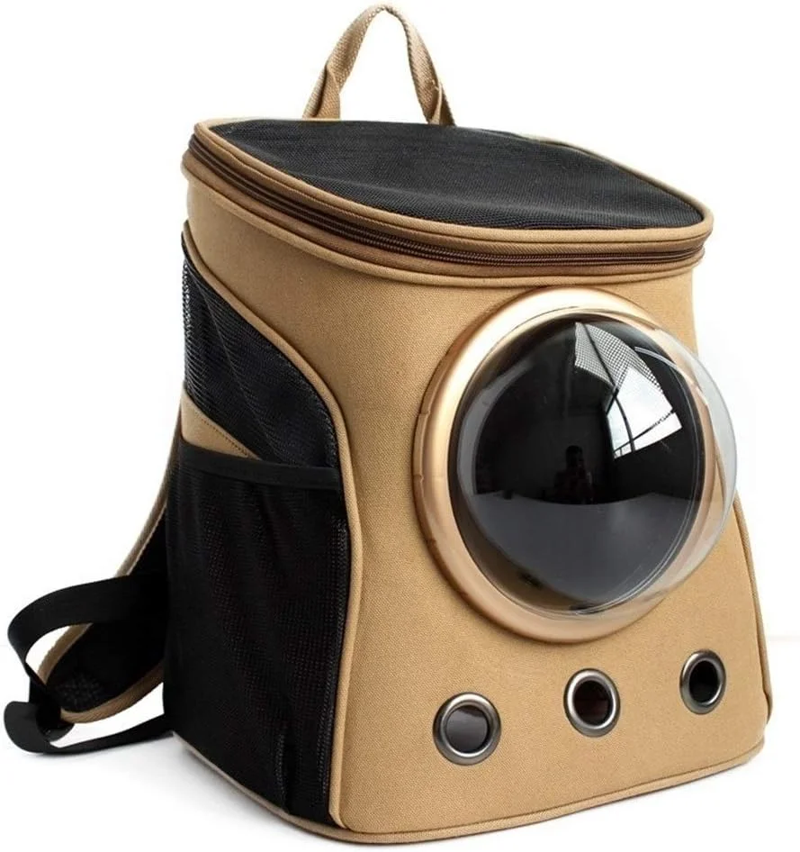 محصولات حیوانات خانگی کوله پشتی حمل حیوانات خانگی به شکل کپسول فضایی، کیف مسافرتی قابل حمل برای سگ در فضای باز، کیف گربه، مناسب سگ و گربه کوچک و متوسط (رنگ: A، اندازه: 32x25x38 سانتی متر)