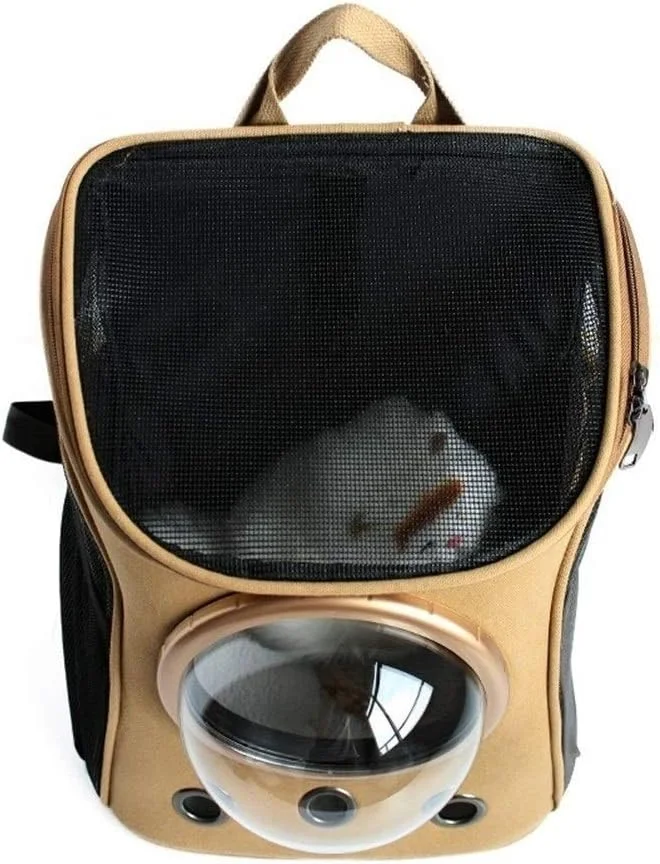 محصولات حیوانات خانگی کوله پشتی حمل حیوانات خانگی به شکل کپسول فضایی، کیف مسافرتی قابل حمل برای سگ در فضای باز، کیف گربه، مناسب سگ و گربه کوچک و متوسط (رنگ: A، اندازه: 32x25x38 سانتی متر)