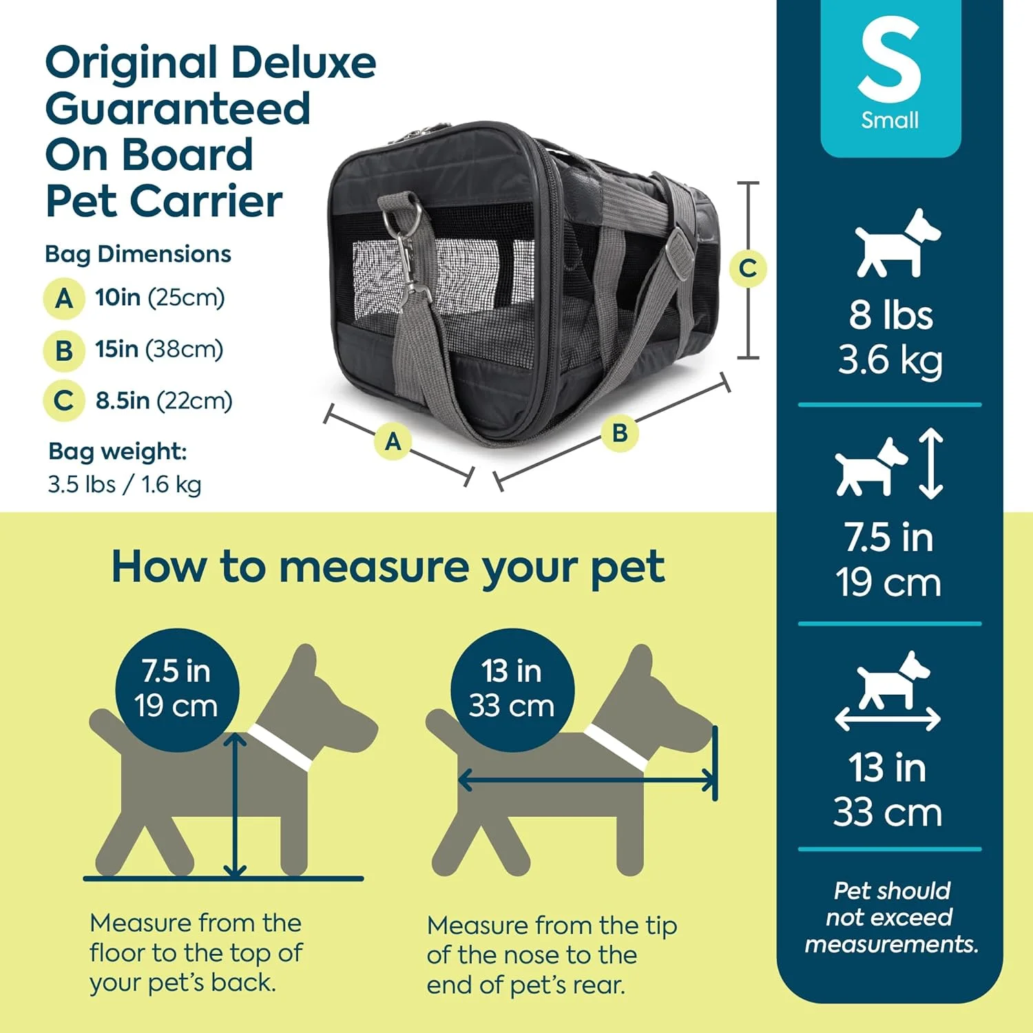 کیف حمل حیوانات خانگی شرپا مدل اورجینال دلوکس، مناسب سفر و تایید شده برای هواپیما - خاکستری ذغالی، کوچک