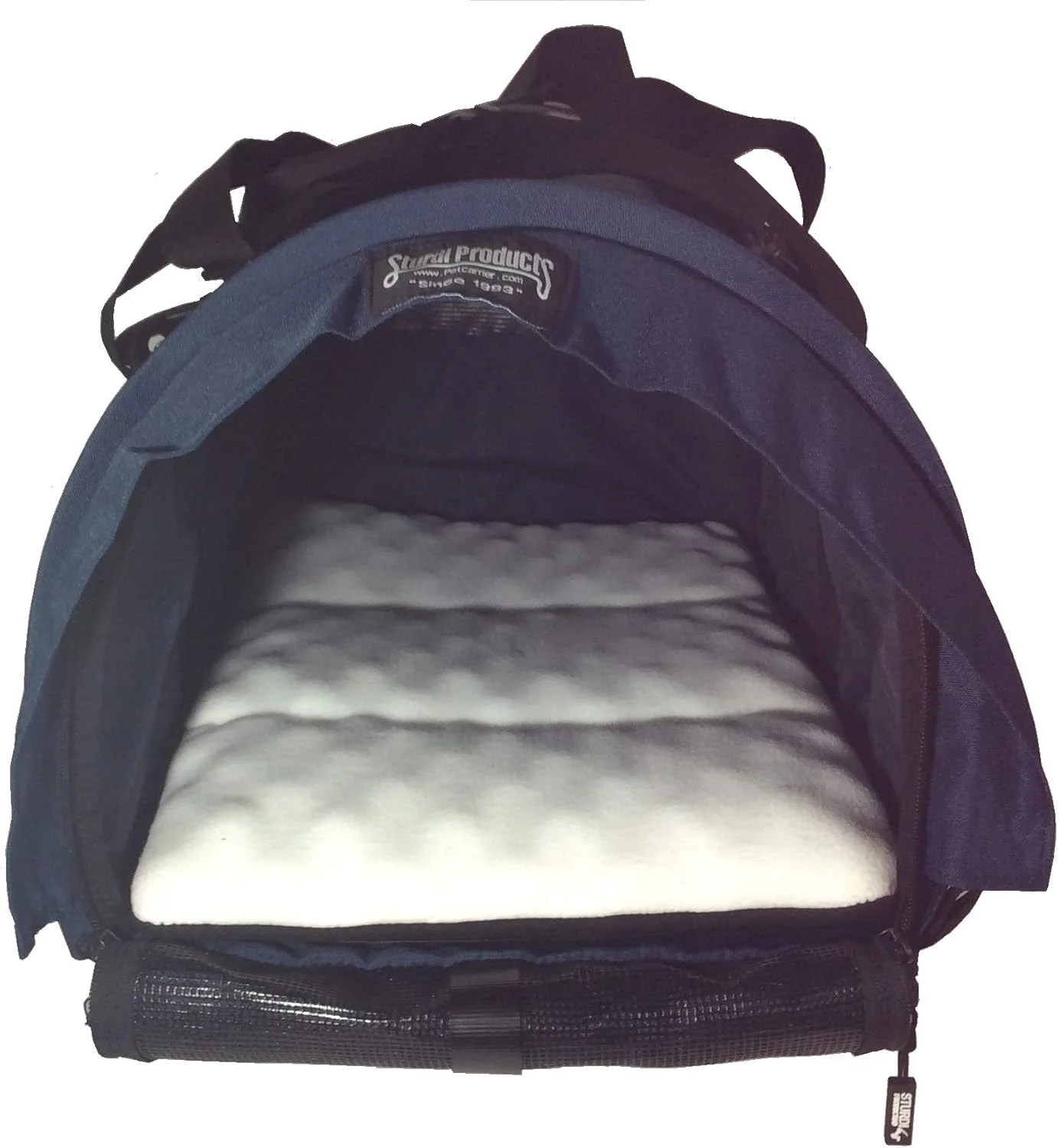 کیف حمل حیوانات خانگی بزرگ استوردی: ارتفاع قابل انعطاف برای گربه و سگ، نرم با گیره های ایمنی و بند کمربند ایمنی | سرمه ای، 45.72 * 30.48 * 30.48 سانتی متر (کد: SB2-PRO-N)