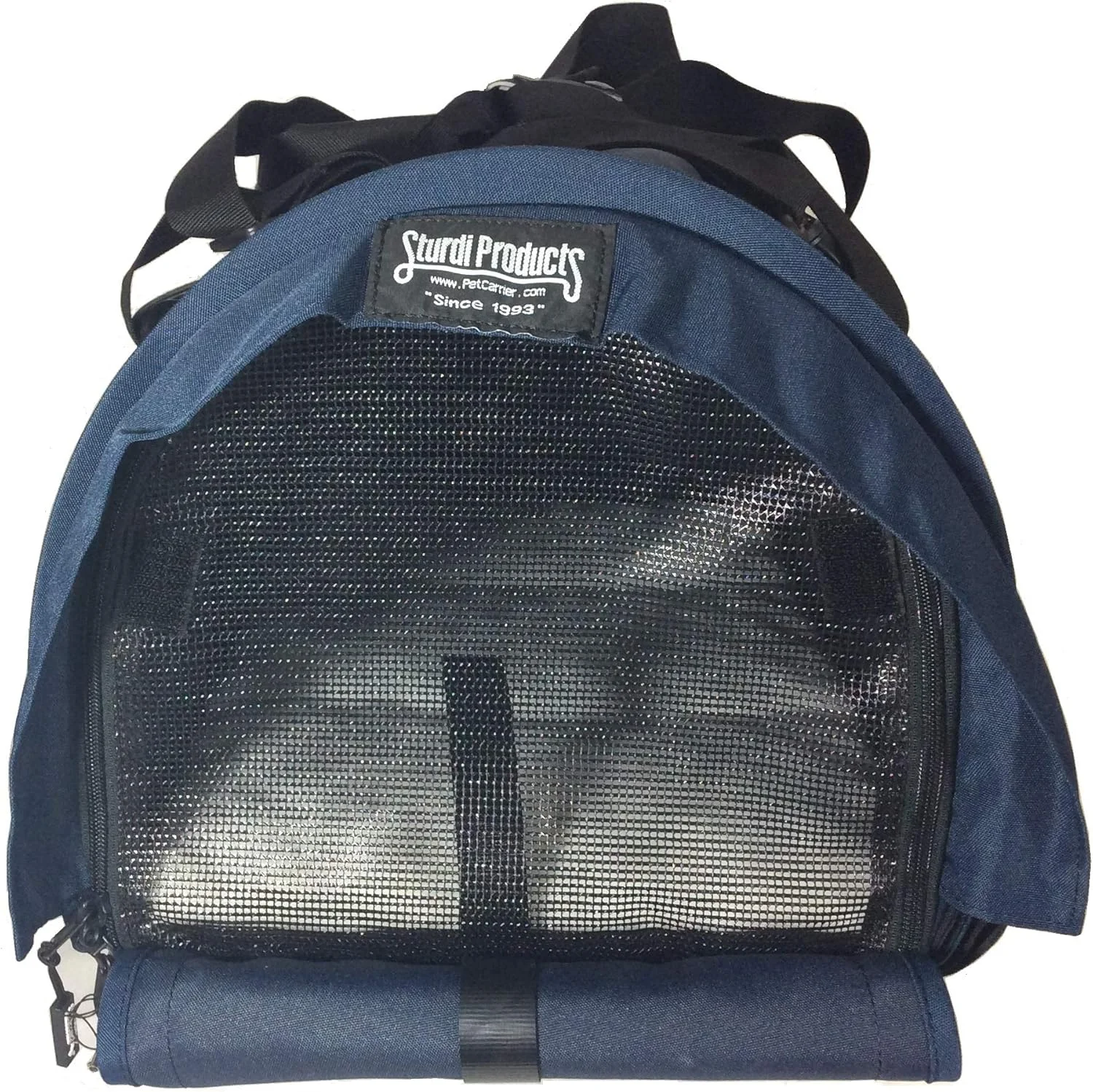 کیف حمل حیوانات خانگی بزرگ استوردی: ارتفاع قابل انعطاف برای گربه و سگ، نرم با گیره های ایمنی و بند کمربند ایمنی | سرمه ای، 45.72 * 30.48 * 30.48 سانتی متر (کد: SB2-PRO-N)
