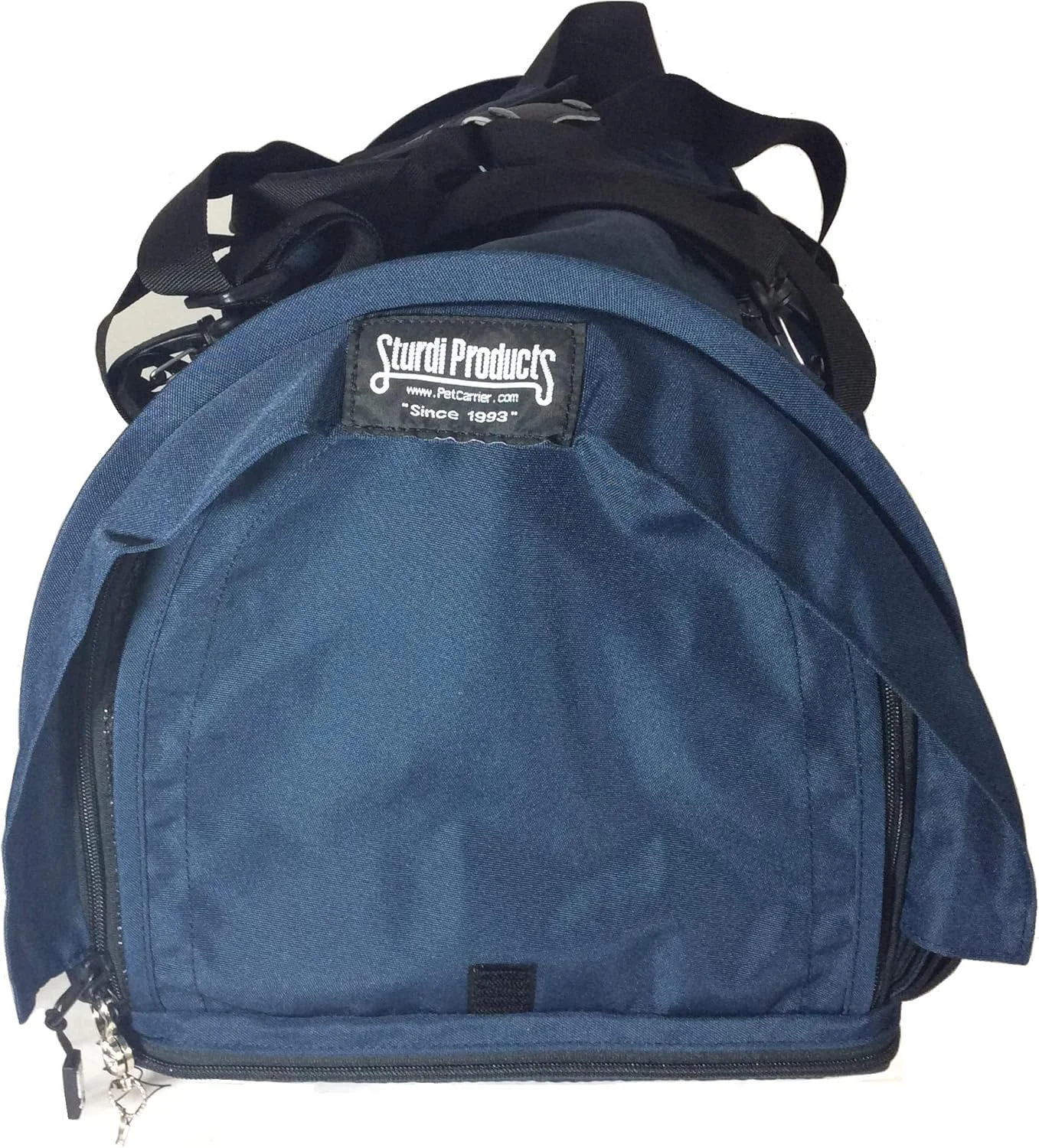 کیف حمل حیوانات خانگی بزرگ استوردی: ارتفاع قابل انعطاف برای گربه و سگ، نرم با گیره های ایمنی و بند کمربند ایمنی | سرمه ای، 45.72 * 30.48 * 30.48 سانتی متر (کد: SB2-PRO-N)