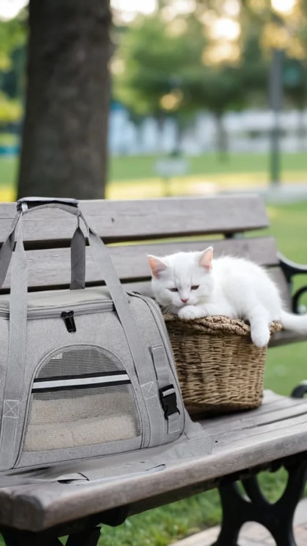 کیف حمل حیوانات خانگی Sweet seven - قفس حمل تاشو و قابل حمل سگ و گربه با تشک راحت - کیف مسافرتی پیاده روی در فضای باز (خاکستری)