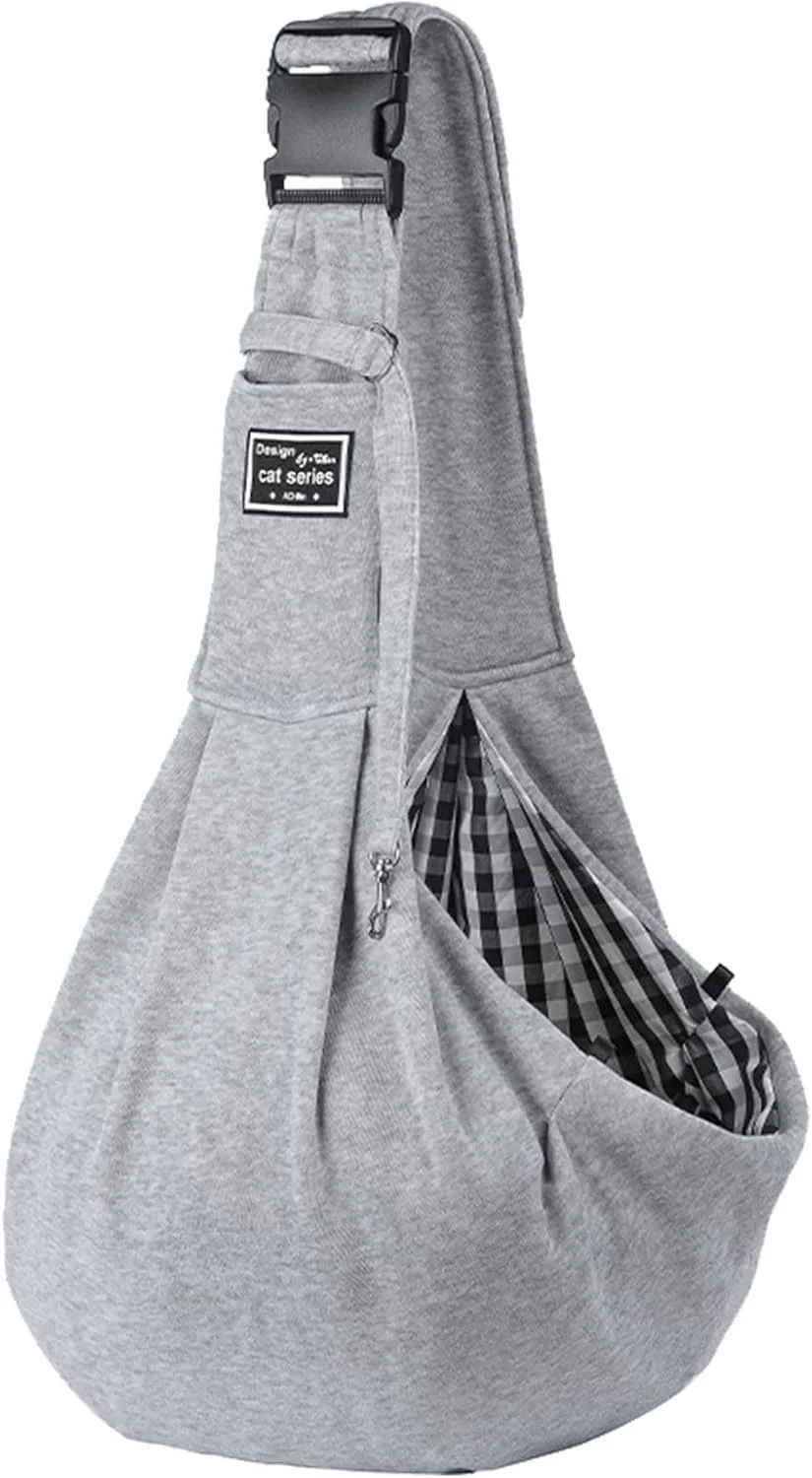کیف حمل حیوانات خانگی TERRIFI - کیف حمل دستی برگشت پذیر حیوانات خانگی - طراحی کیف نرم و جادار - مناسب برای توله سگ، سگ های کوچک و گربه ها برای مسافرت در فضای باز، خاکستری