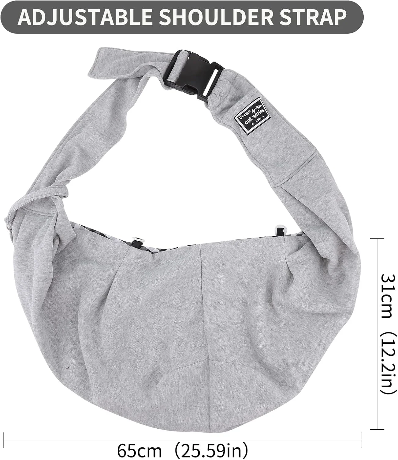 کیف حمل حیوانات خانگی TERRIFI - کیف حمل دستی برگشت پذیر حیوانات خانگی - طراحی کیف نرم و جادار - مناسب برای توله سگ، سگ های کوچک و گربه ها برای مسافرت در فضای باز، خاکستری