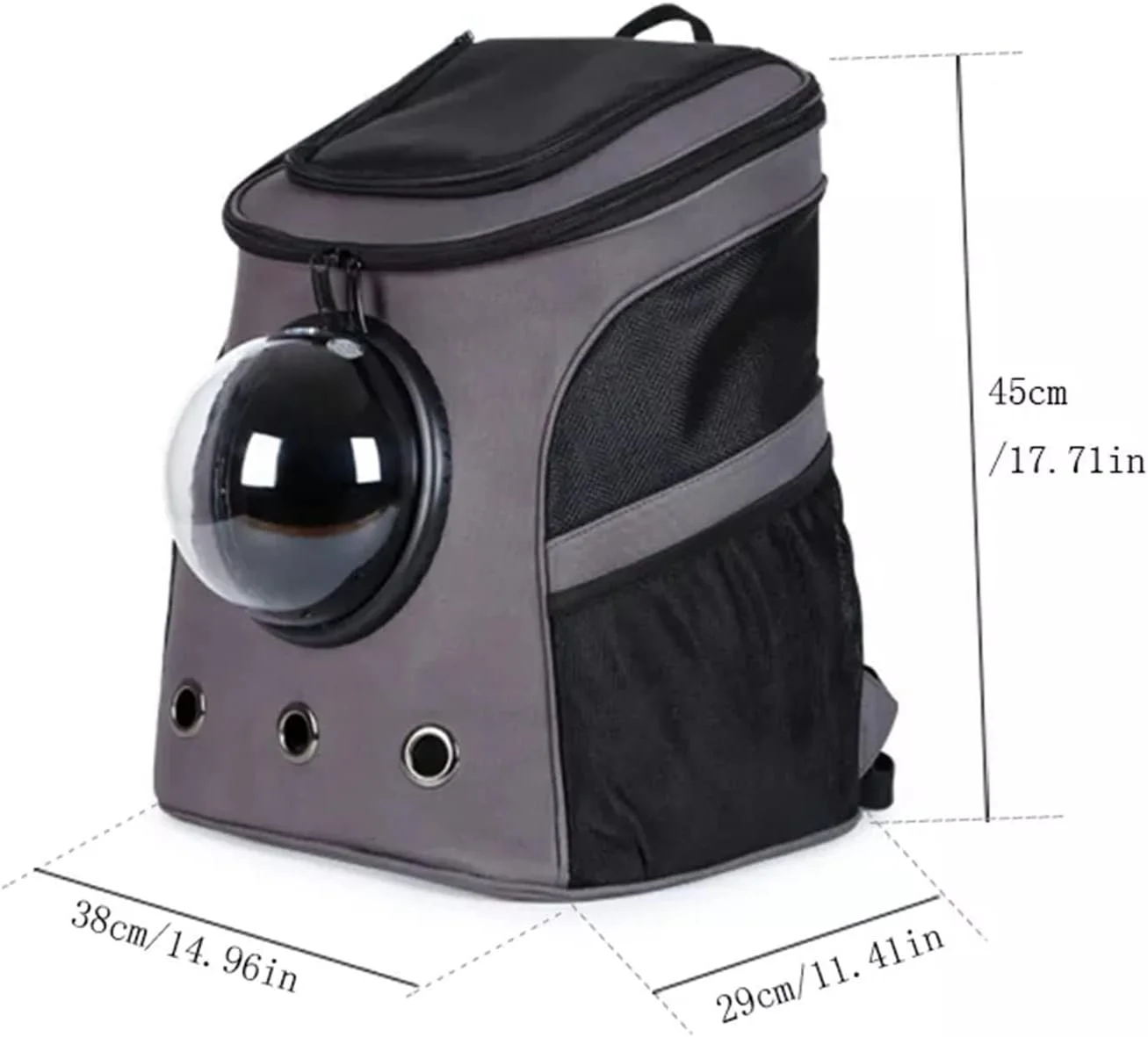 کوله پشتی حمل سگ و گربه VIZCO، کوله پشتی بزرگ حیوانات خانگی، کپسول فضایی قابل حمل، دارای پنجره تنفسی، کیف سگ، لوازم جانبی حیوانات خانگی، کیف مسافرتی قابل حمل (رنگ: صورتی)