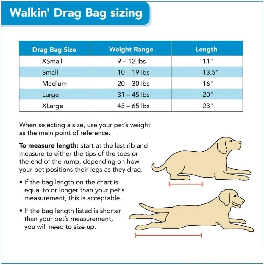 کیسه کششی برای حیوانات خانگی با پاهای عقبی فلج | جایگزین ویلچر سگ در داخل خانه | محافظت از سینه و اندام ها | نایلون بادوام | تنفس پذیر و راحت