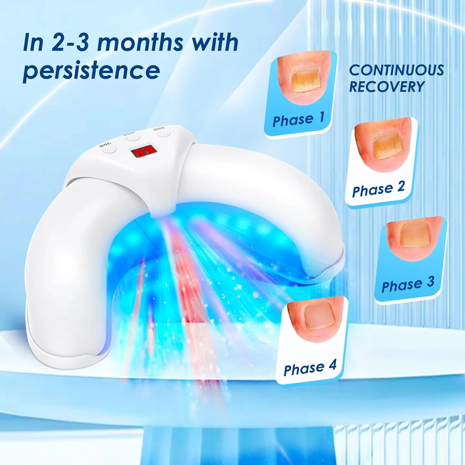 لیزر قارچ ناخن، دستگاه تمیز کننده و مراقبت از ناخن برای بیماری های ناخن پا، دستگاه لیزر قارچ ناخن، لیزر قارچ ناخن برای خانه، لیزر قارچ ناخن، دستگاه نور درمانی، قارچ ناخن، قابل حمل