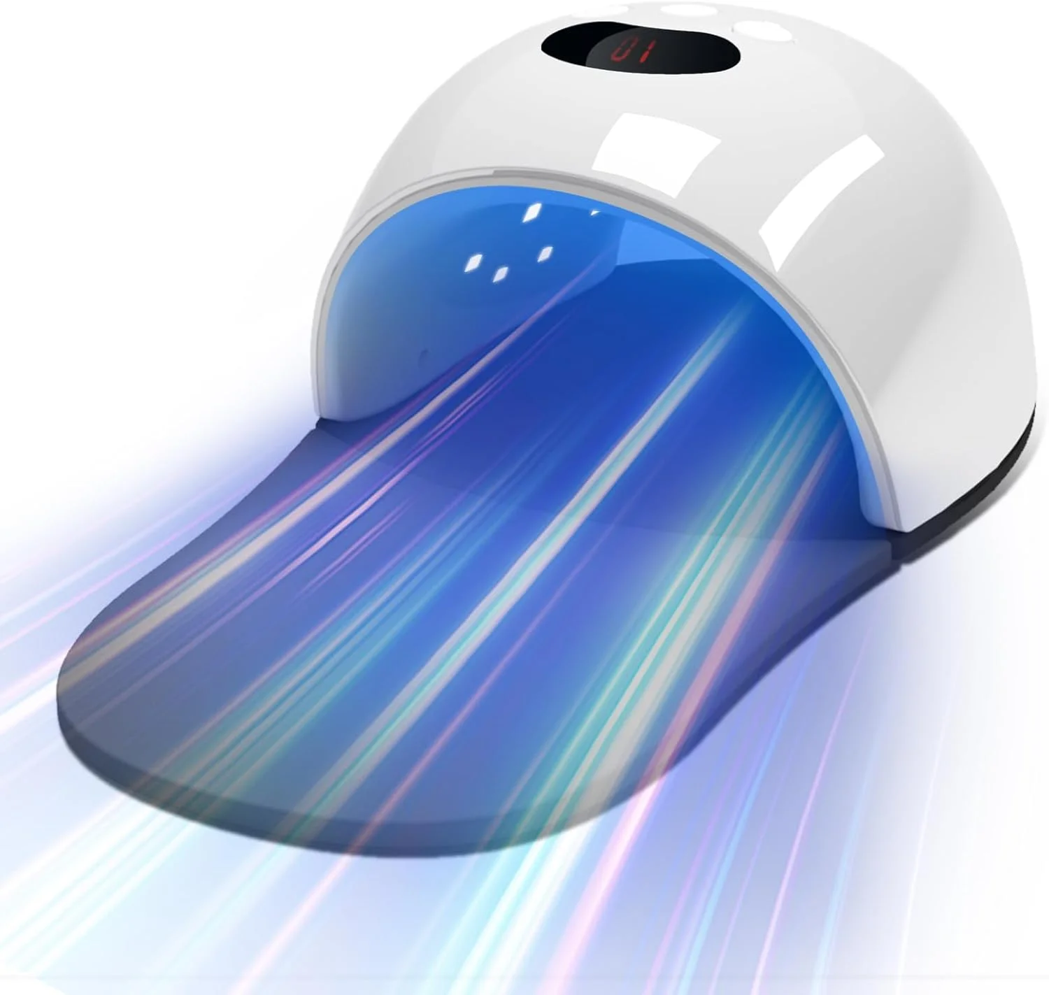 دستگاه بهبود ناخن 2025، دارای 30 عدد نور آبی UV با طول موج 470 نانومتر + مادون قرمز 905 نانومتر: بدون درد / تایمر هوشمند 30 ثانیه / 60 ثانیه / 99 ثانیه | تاشو (سایز 2)